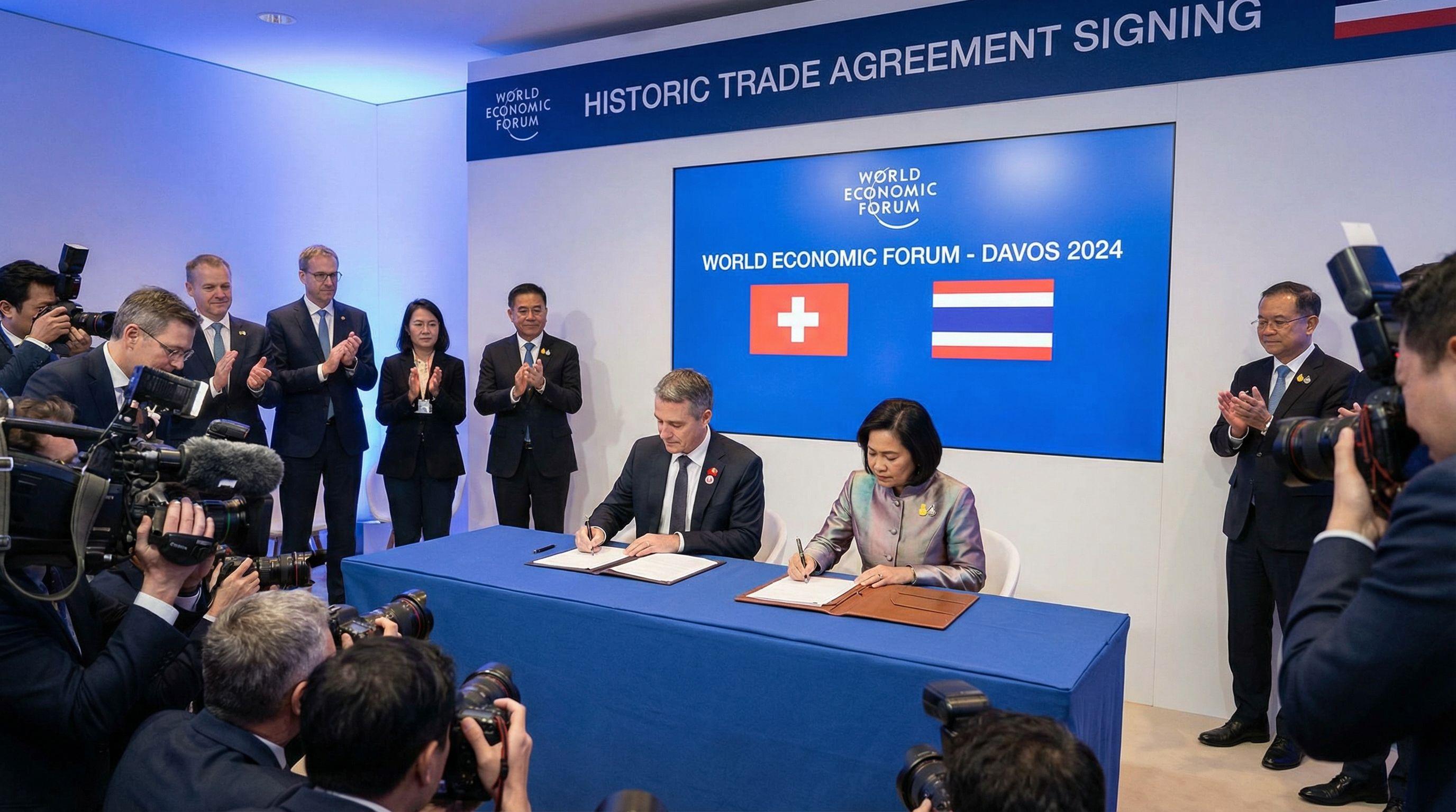 Switzerland Signs Historic Trade Agreement with Thailand at WEF