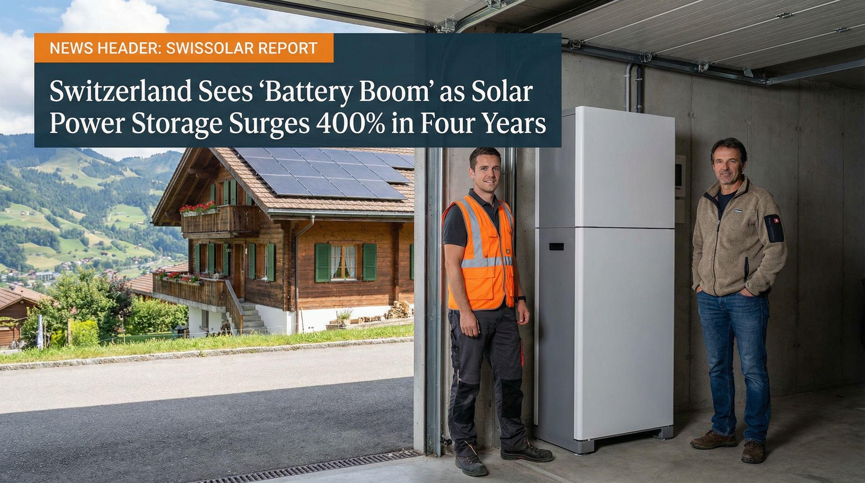 Switzerland Sees 'Battery Boom' as Solar Power Storage Surges 400% in Four Years