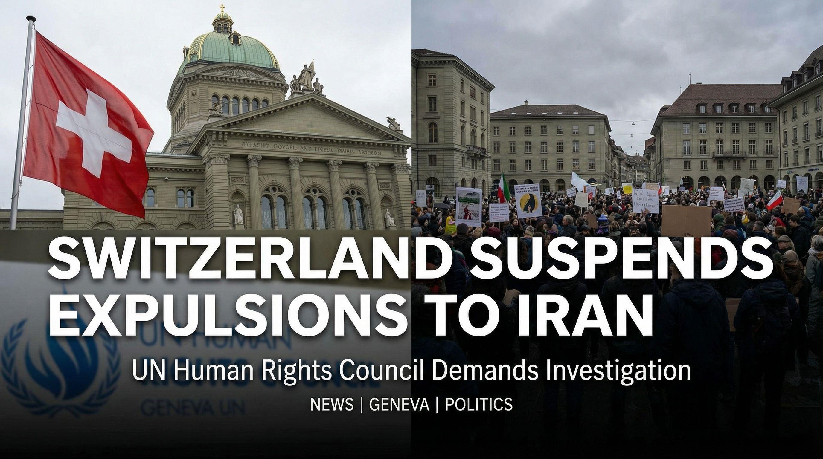 Switzerland Suspends Expulsions to Iran as UN Human Rights Council Demands Investigation