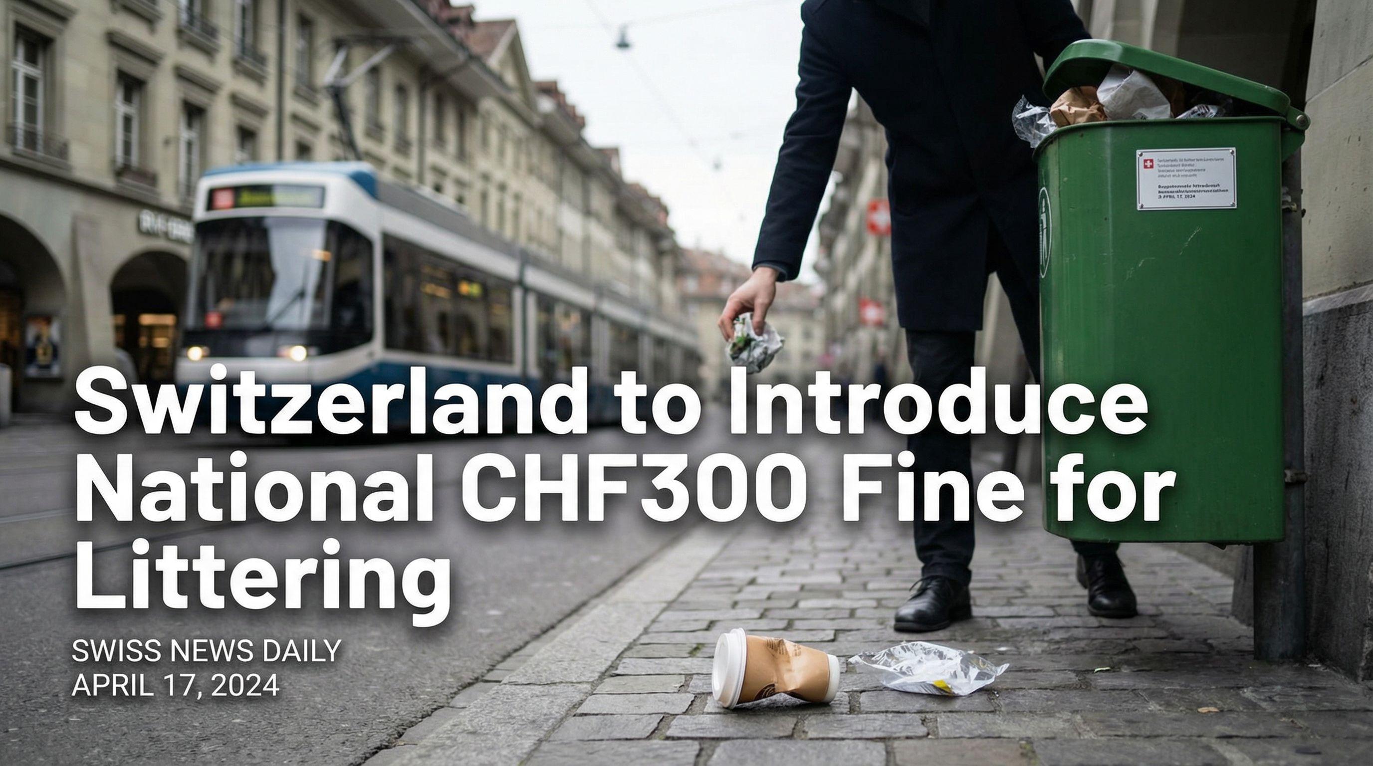 Switzerland to Introduce National CHF300 Fine for Littering