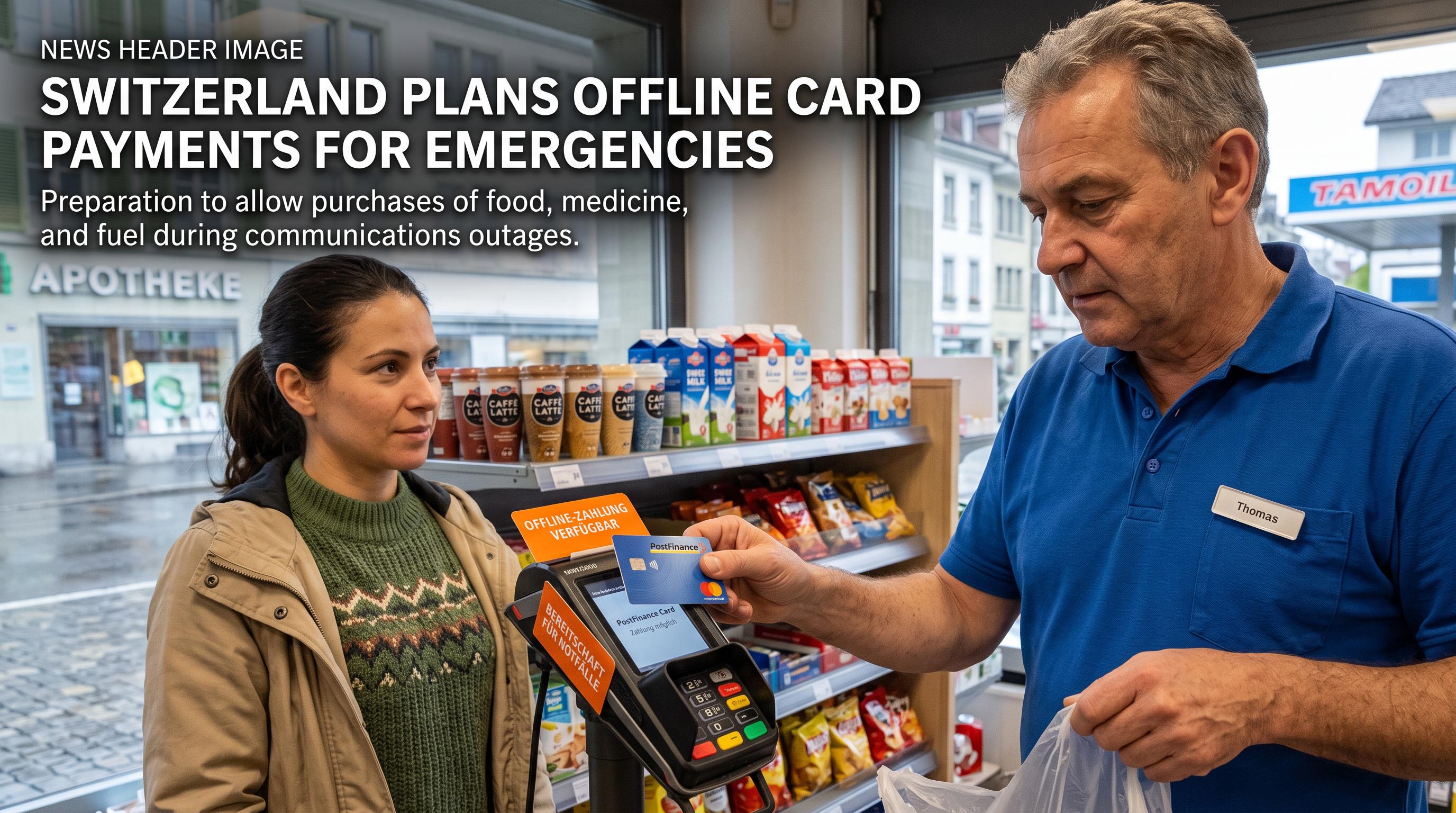 Switzerland plans offline card payments for emergencies