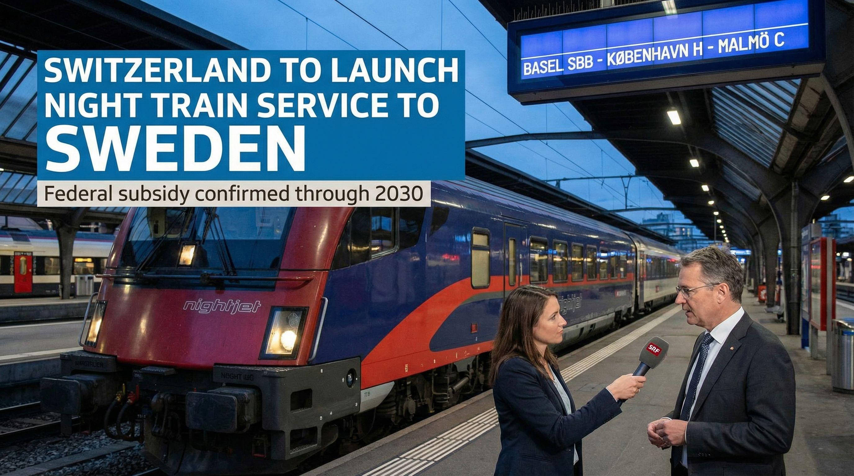 Switzerland to Launch Night Train Service to Sweden
