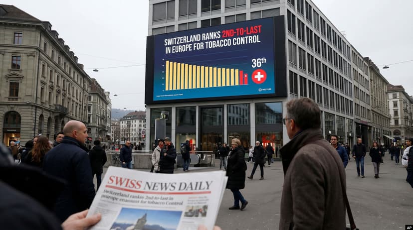 Switzerland Ranks Second-to-Last in Europe for Tobacco Control, Report Finds