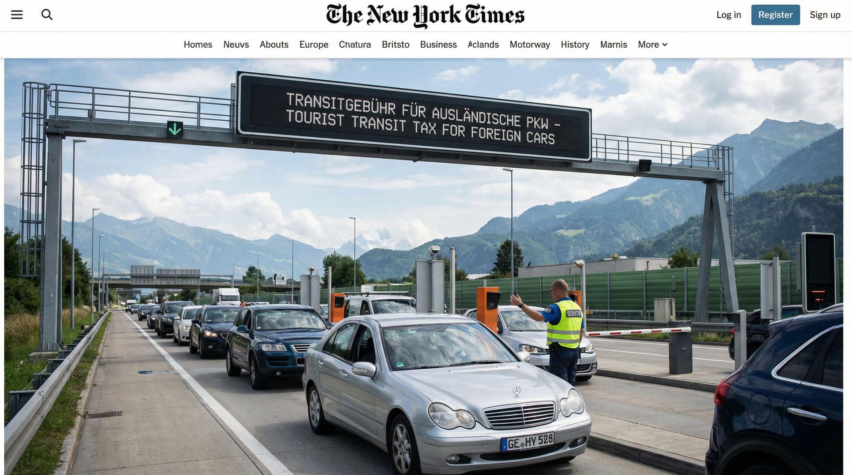 Switzerland Moves Closer to 'Tourist Transit Tax' for Foreign Motorists