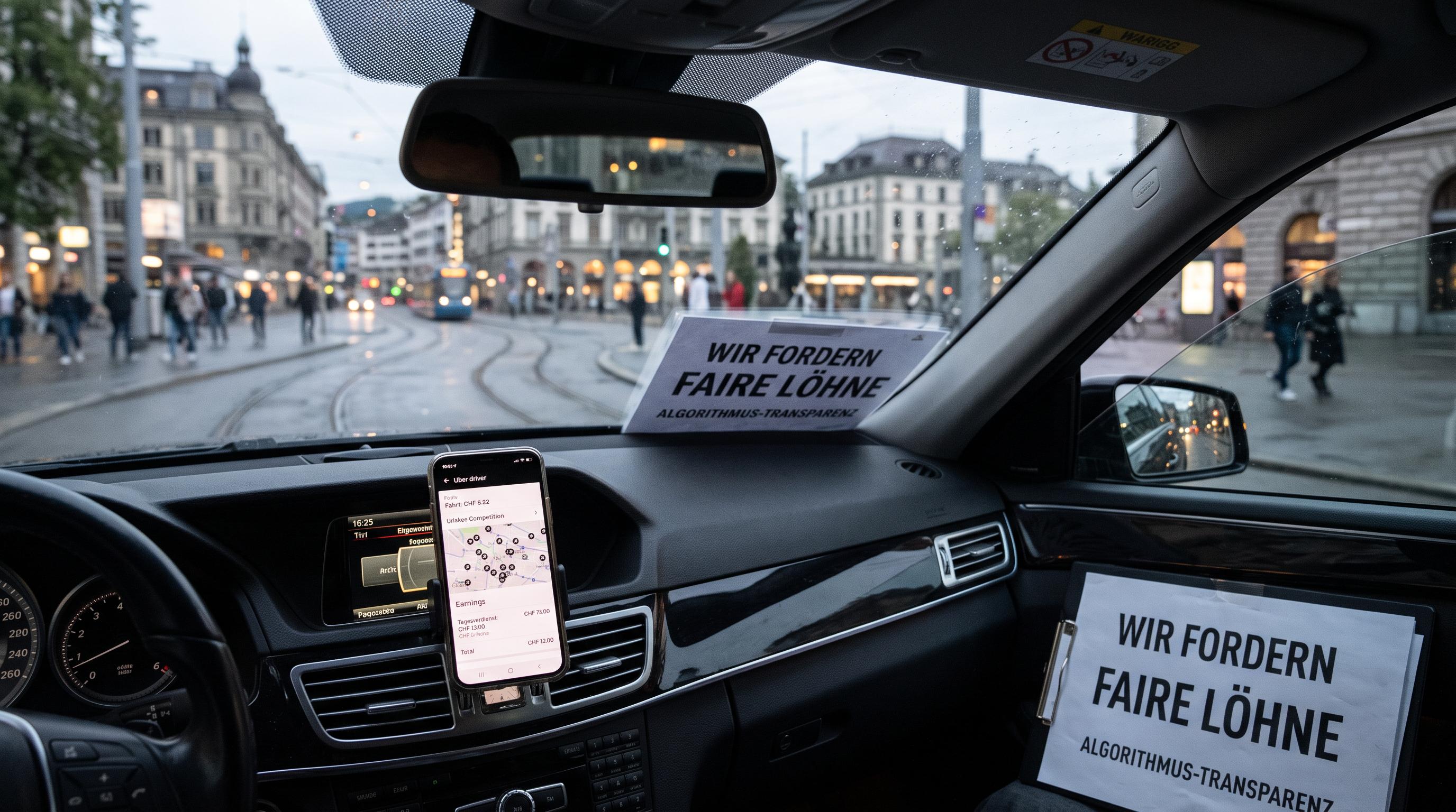Swiss Uber drivers say algorithmic work is no longer paying enough