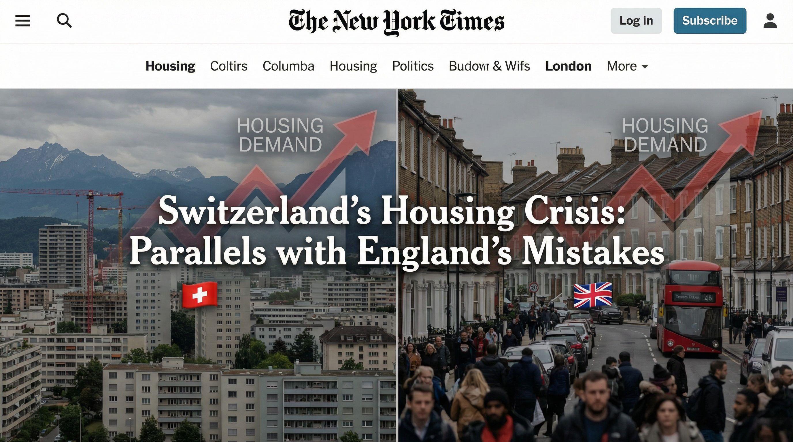 Switzerland's Housing Crisis: Parallels with England's Mistakes