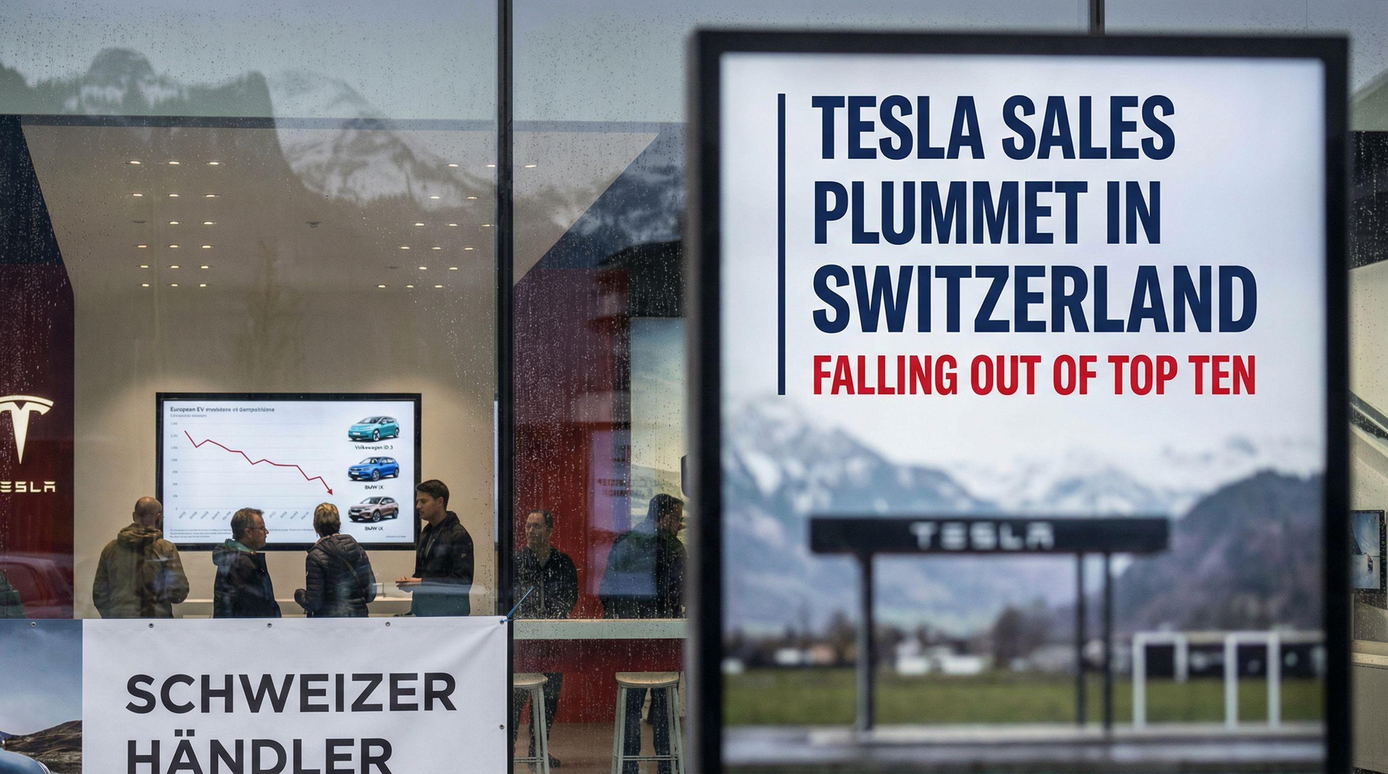 Tesla Sales Plummet in Switzerland, Falling Out of Top Ten