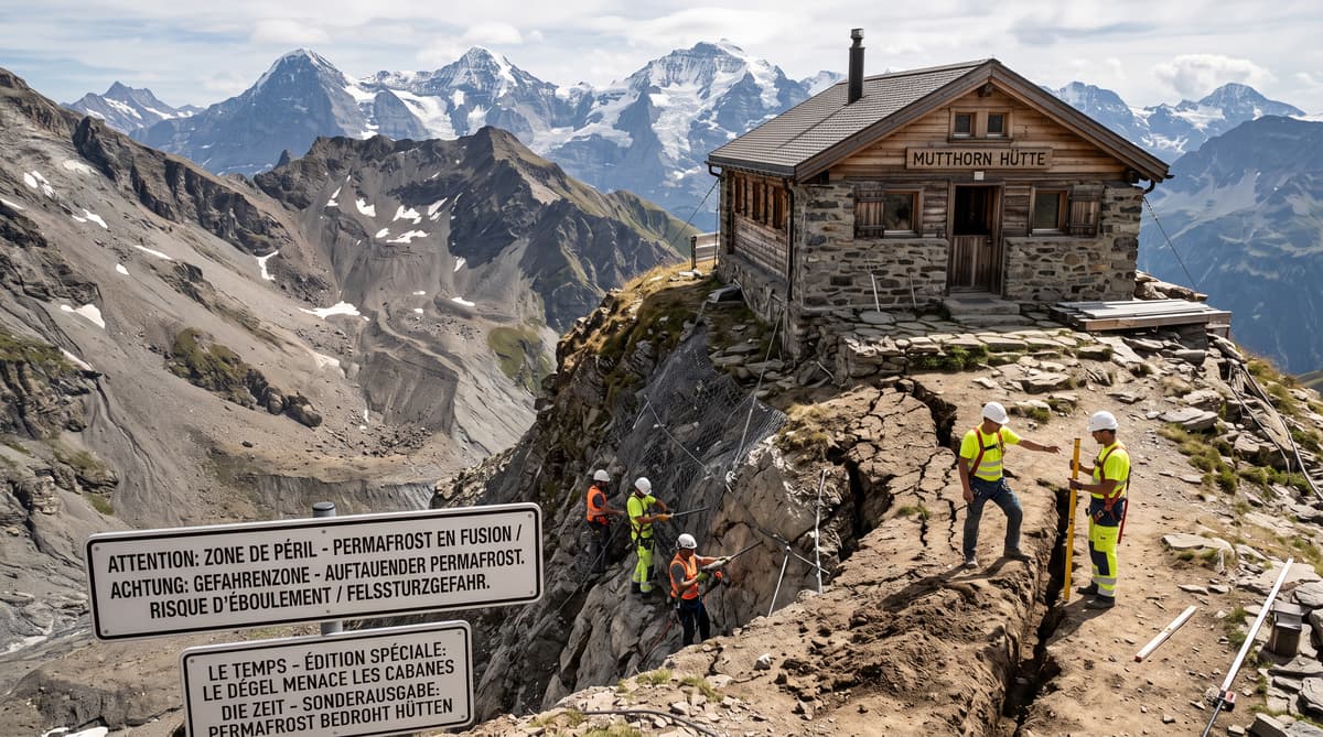 Thawing permafrost threatens nearly half of Swiss mountain huts
