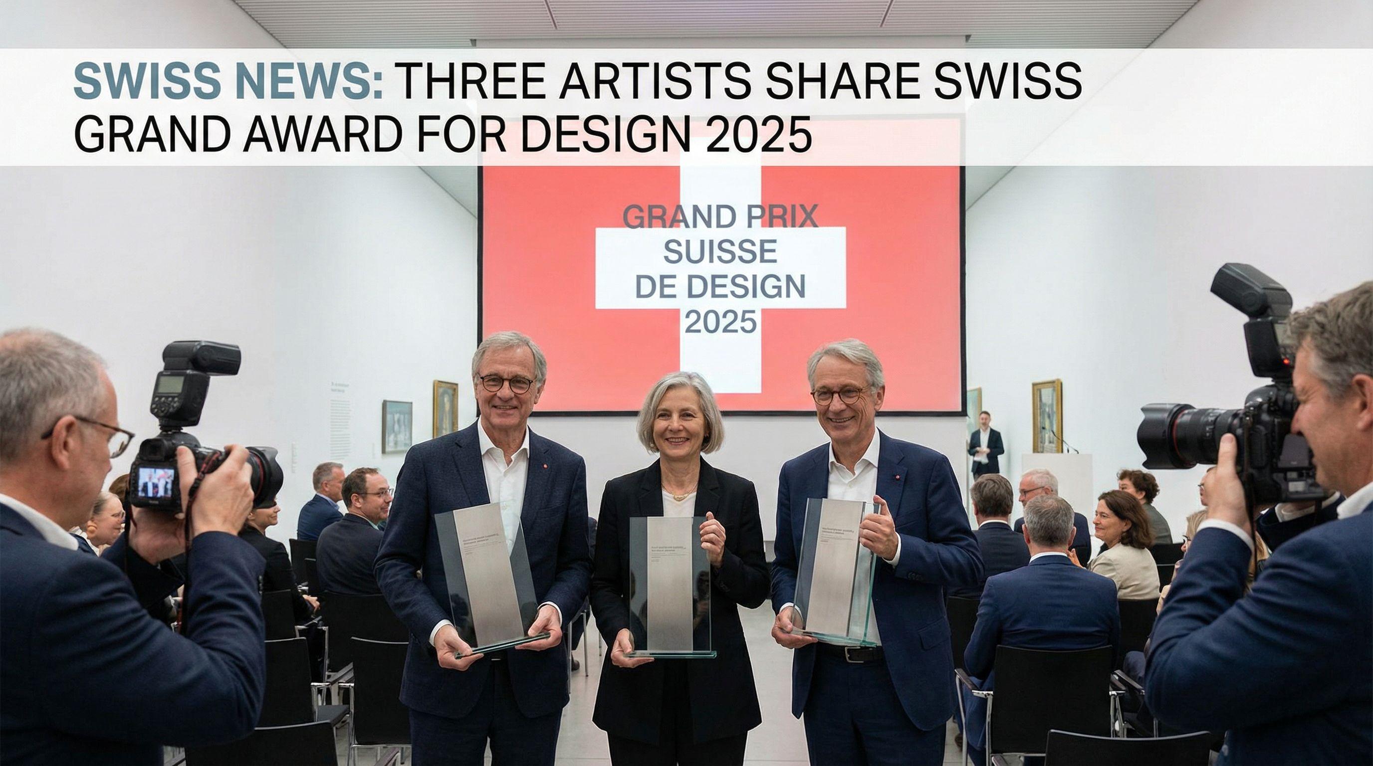 Three Artists Share Swiss Grand Award for Design 2025