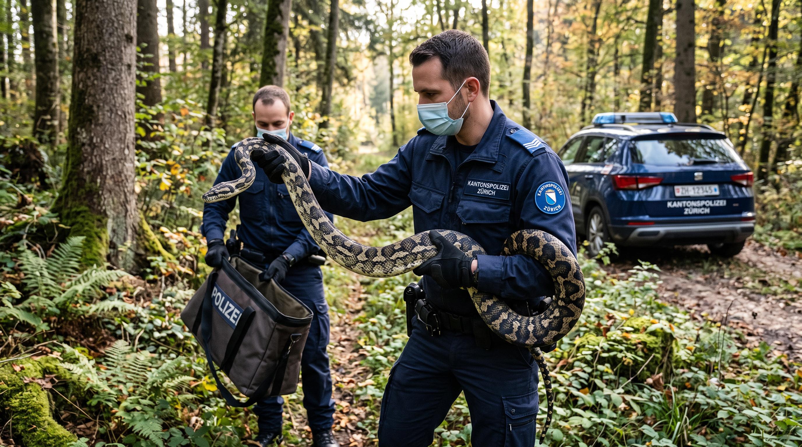 Three-metre carpet python found in Zurich woodland