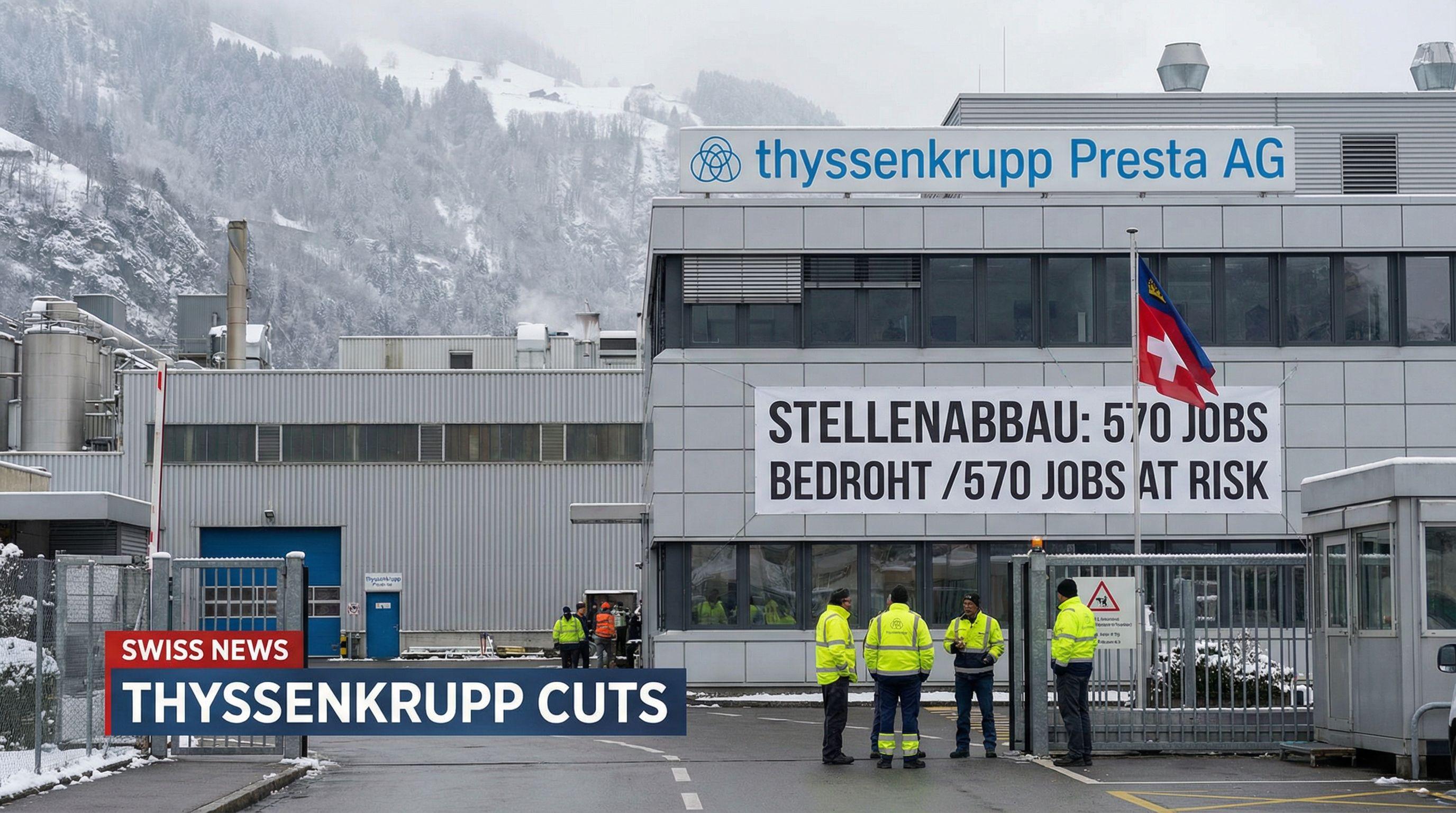 Thyssenkrupp Cuts 570 Jobs in Swiss-Liechtenstein Operations