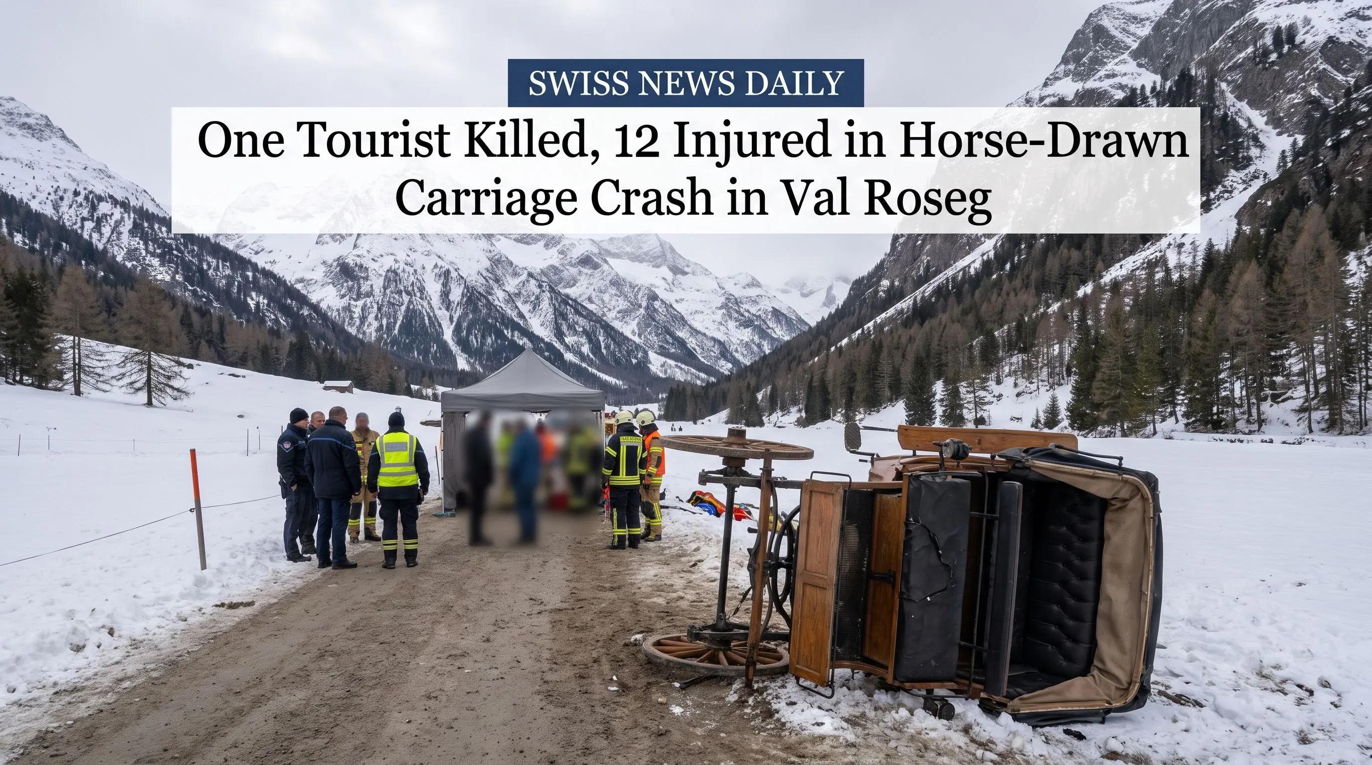 One Tourist Killed, 12 Injured in Horse-Drawn Carriage Crash in Val Roseg