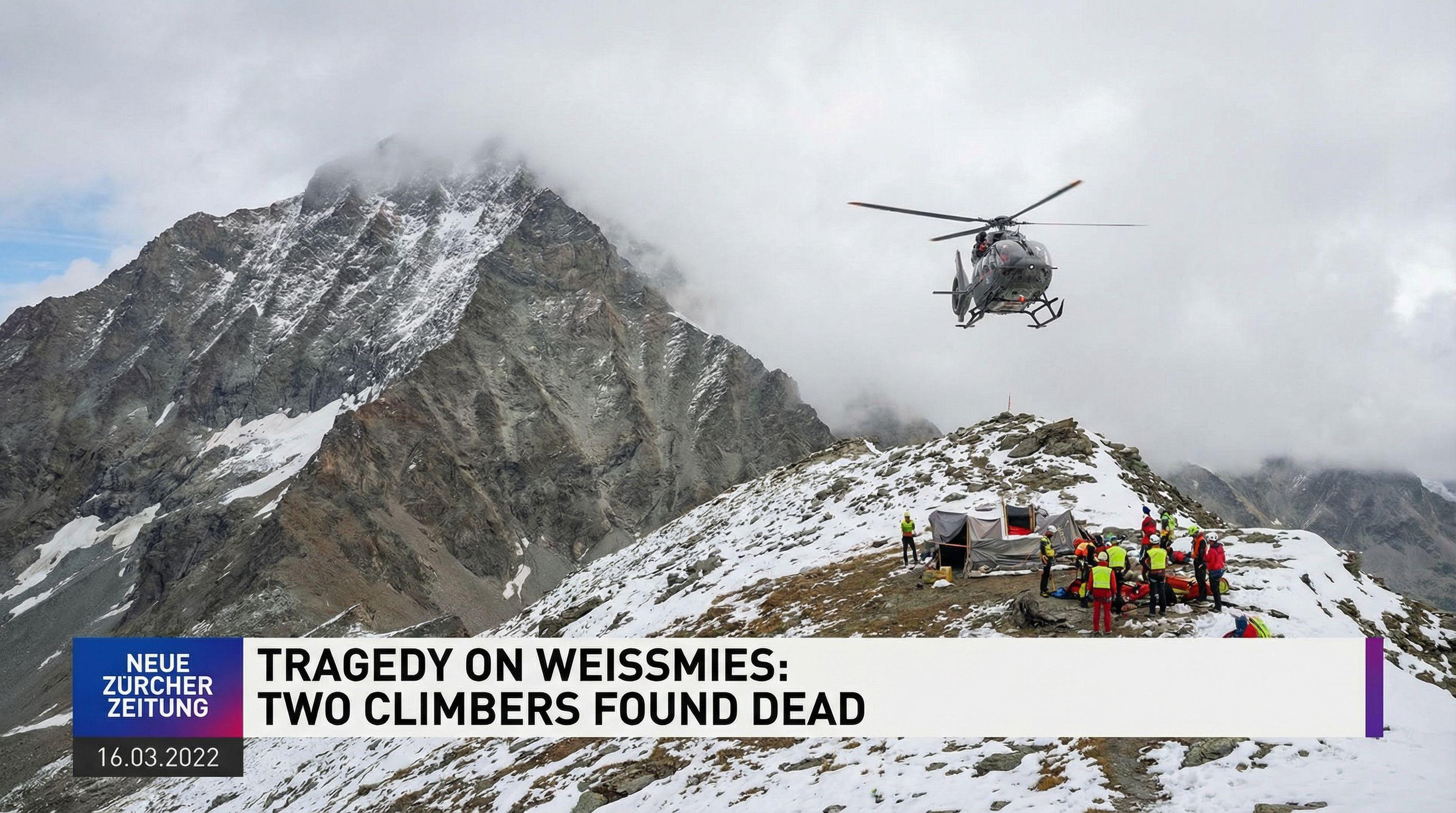 Tragedy on Weissmies: Two Climbers Found Dead After Search Operation