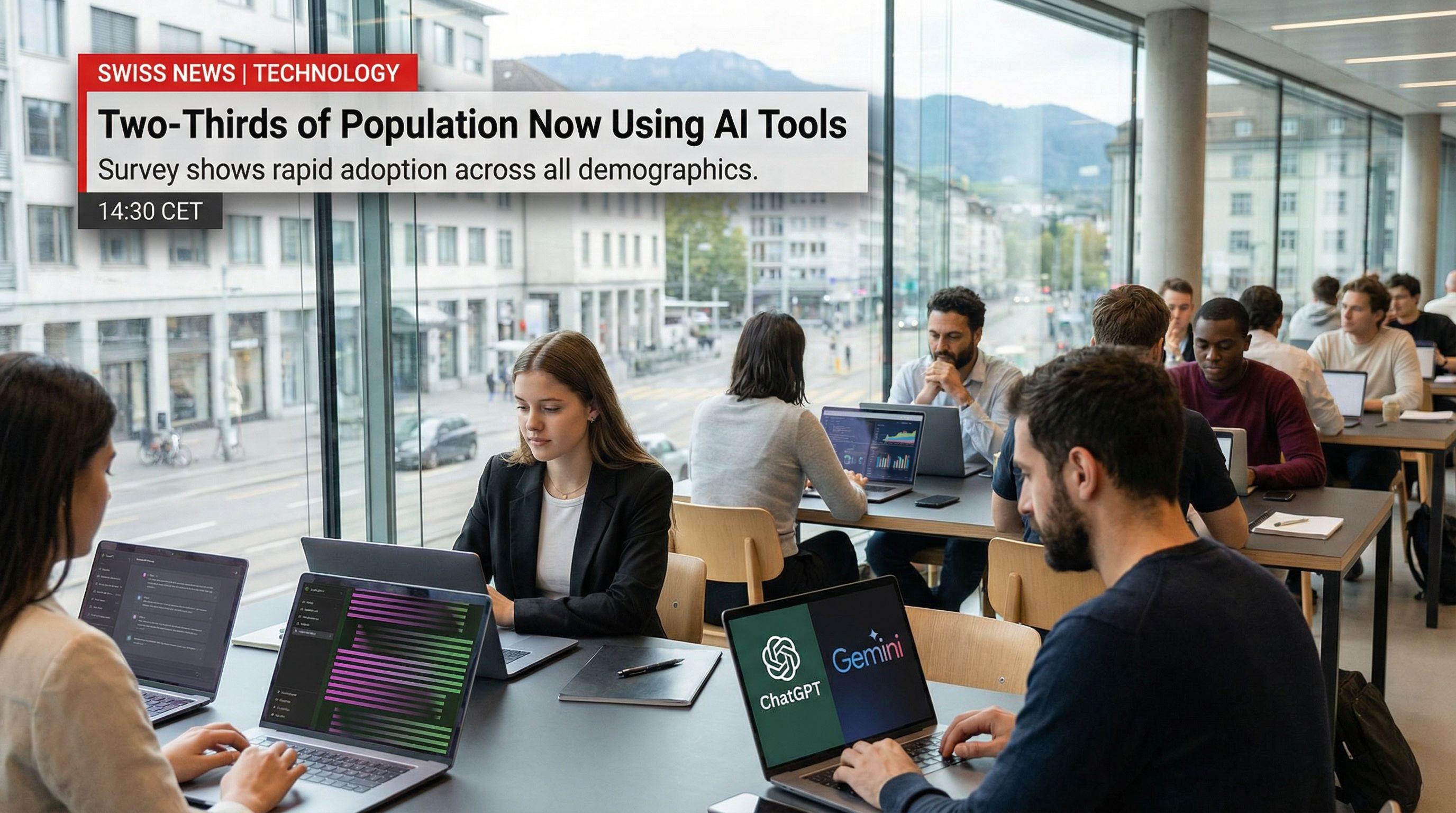 Two-Thirds of Swiss Population Now Using AI Tools