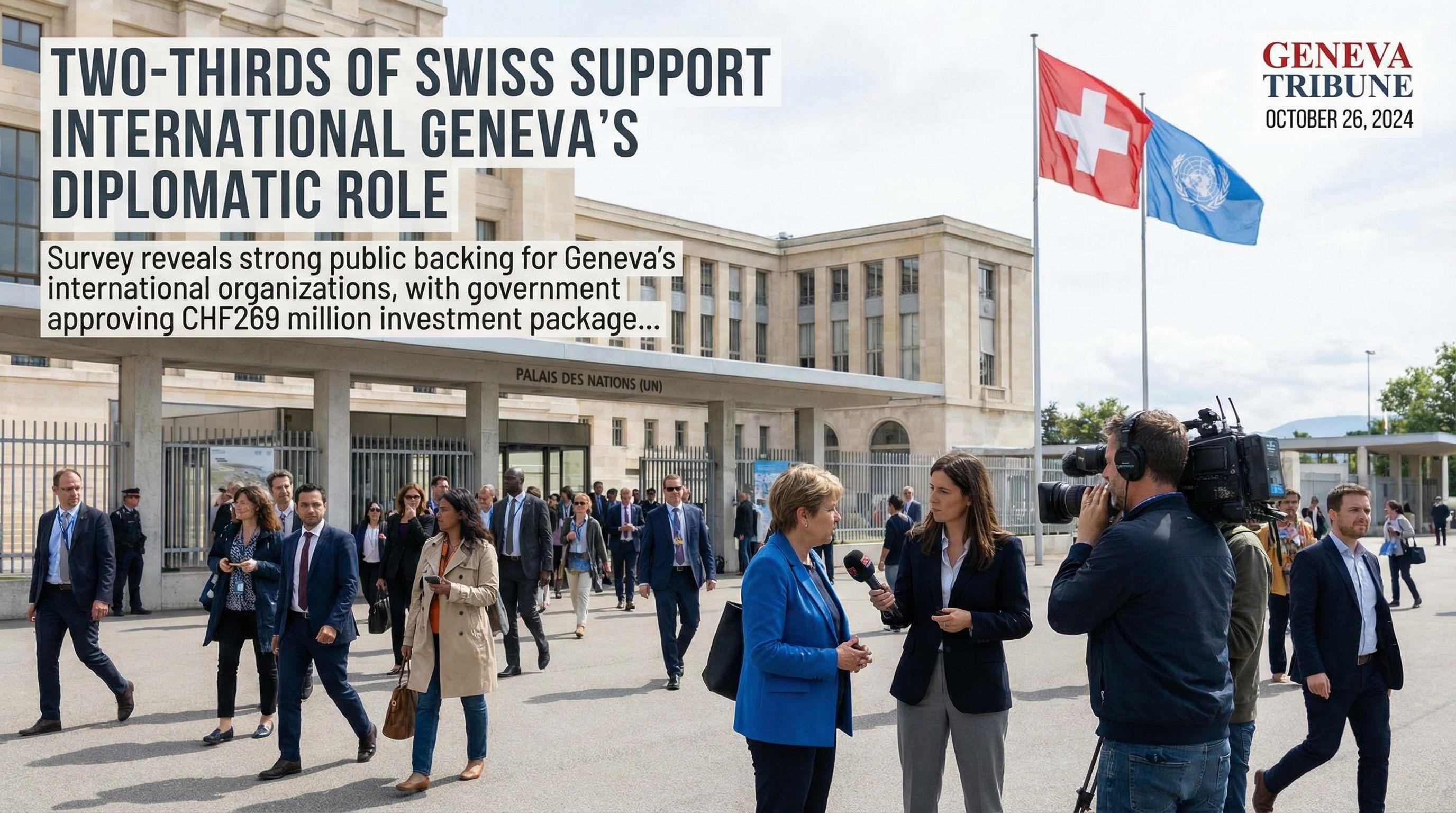 Two-thirds of Swiss support International Geneva's diplomatic role