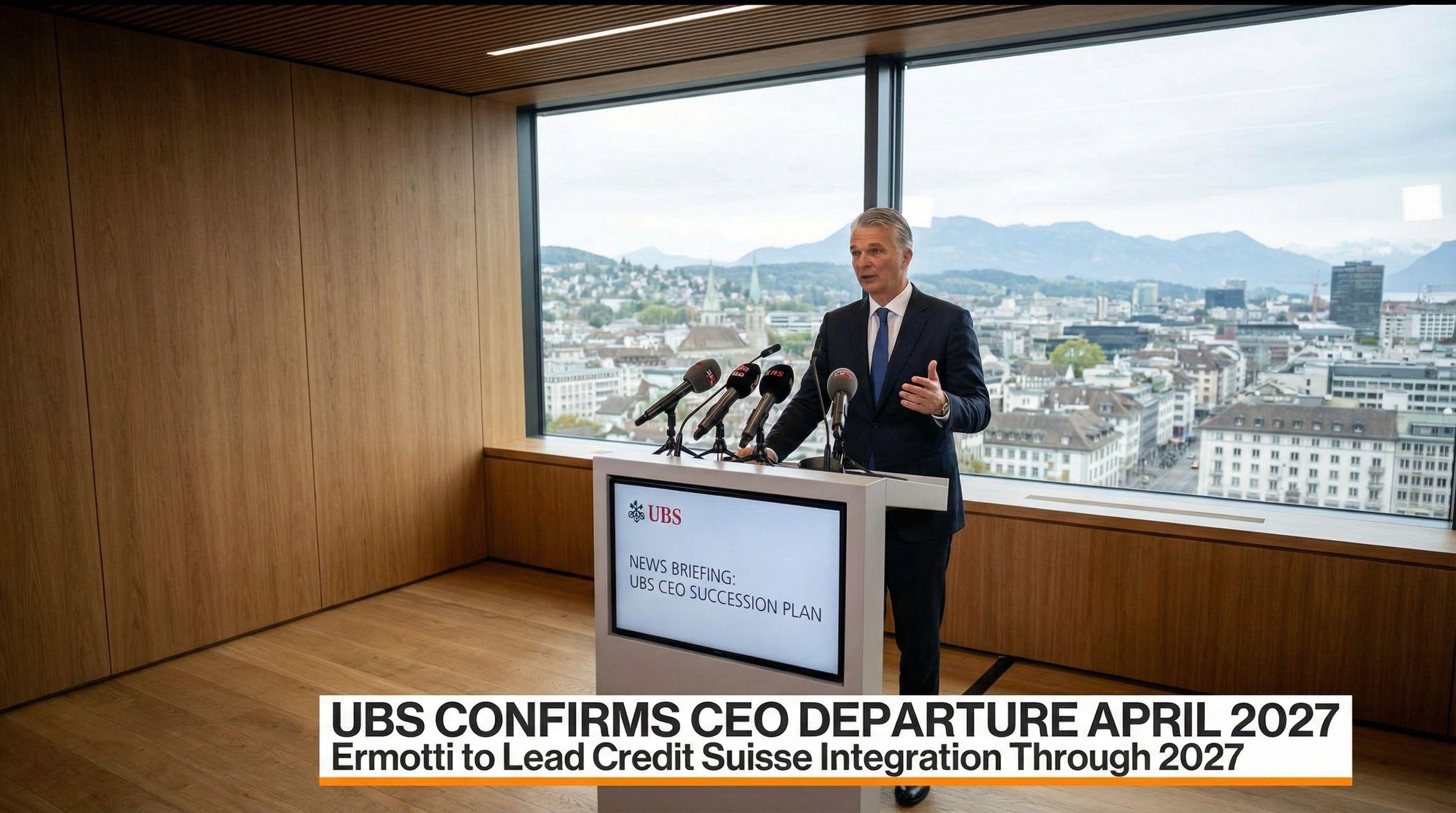 UBS CEO Sergio Ermotti Confirms April 2027 Departure Plan