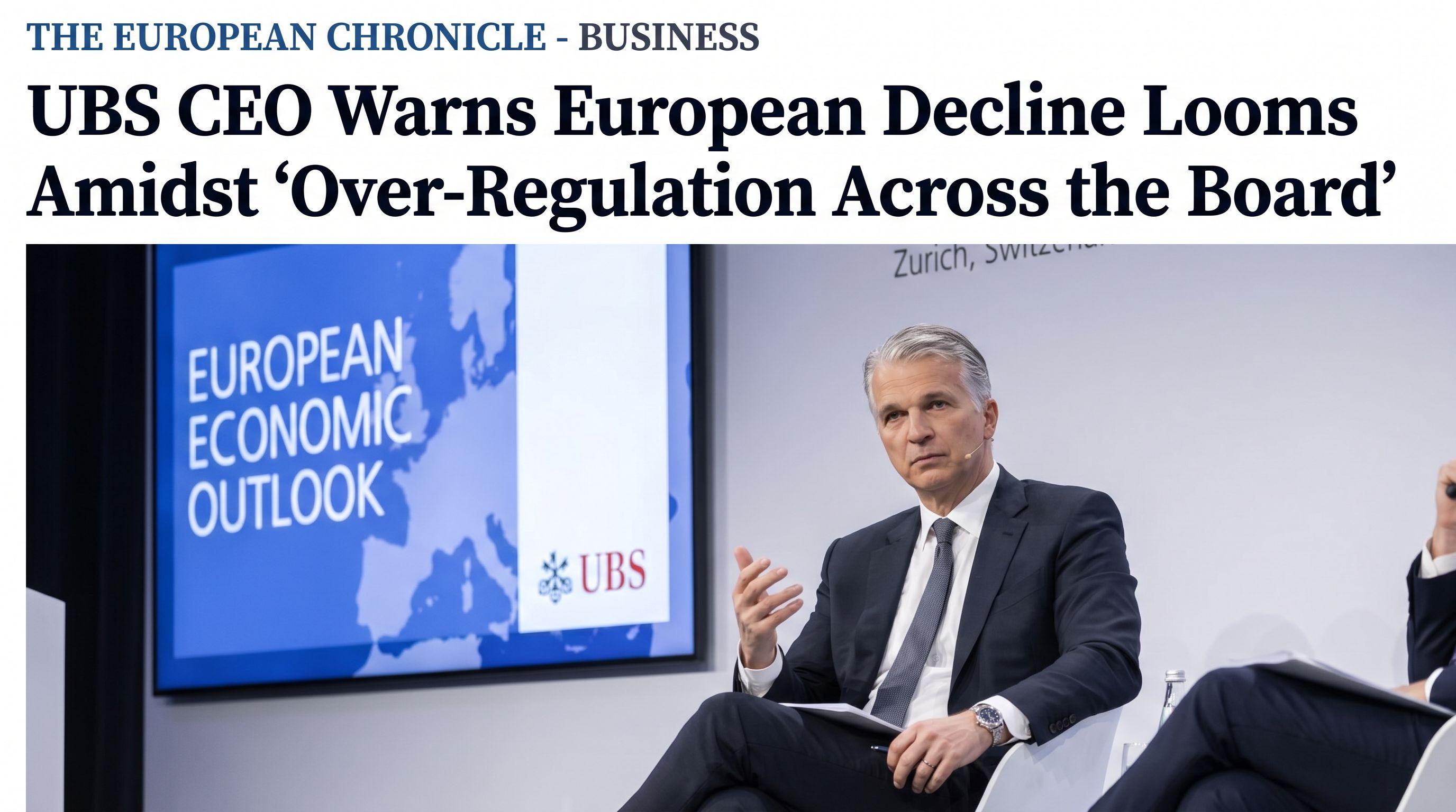 UBS CEO Warns European Decline Looms Amidst 'Over-Regulation Across the Board'