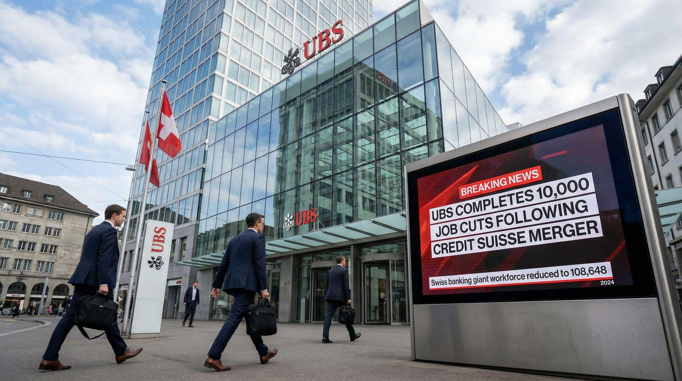 UBS completes 10,000 job cuts following Credit Suisse merger