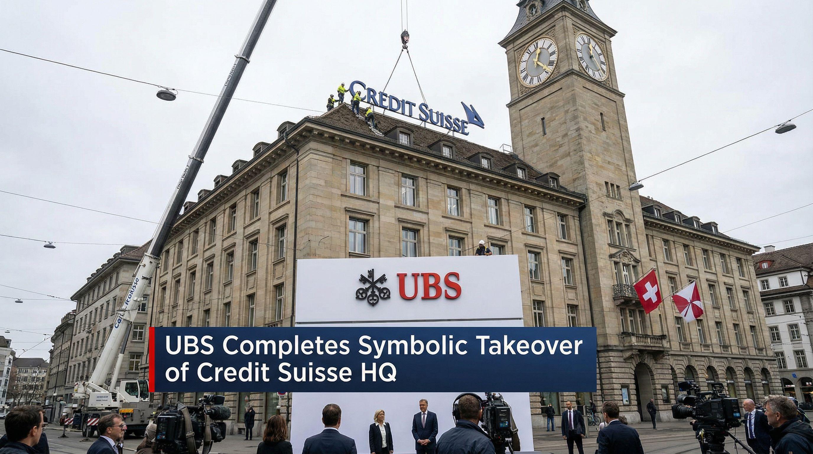 UBS Completes Symbolic Takeover of Credit Suisse HQ