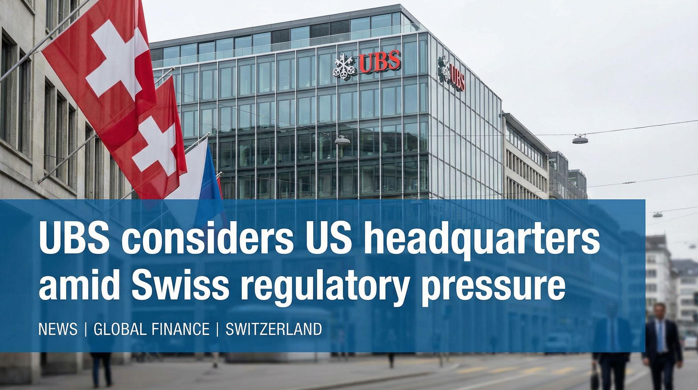 UBS considers US headquarters amid Swiss regulatory pressure