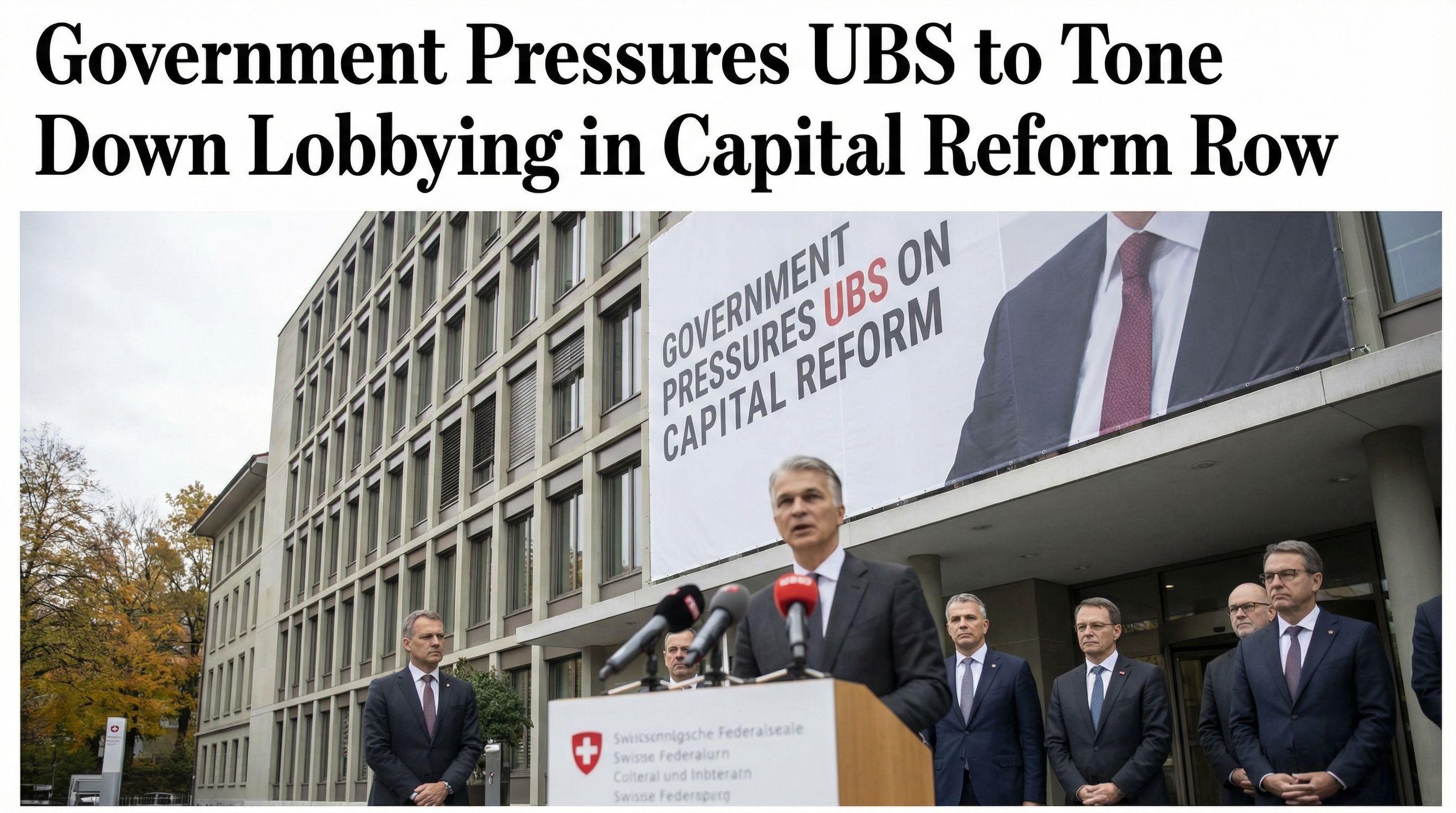 Government Pressures UBS to Tone Down Lobbying in Capital Reform Row