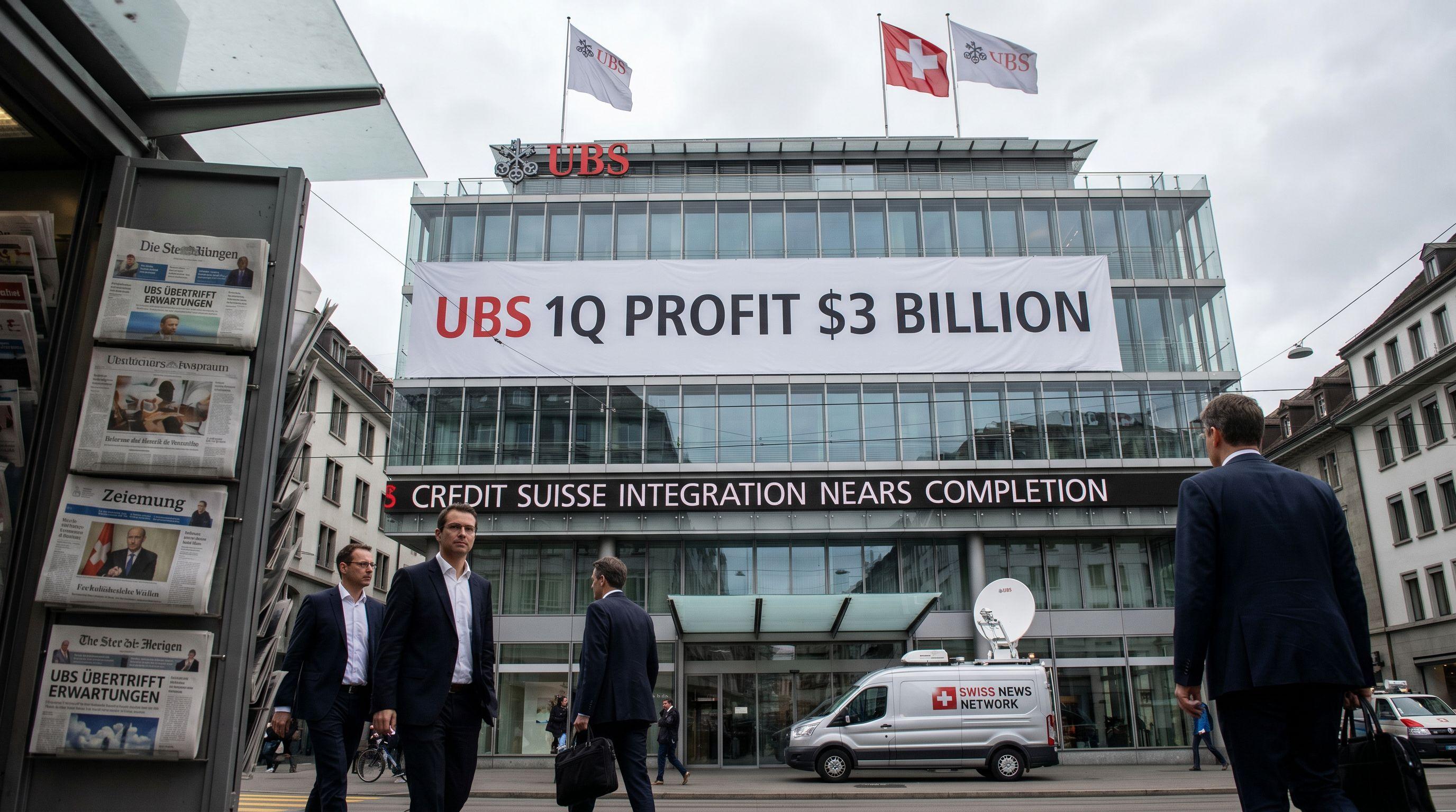UBS Posts $3 Billion Quarterly Profit as Credit Suisse Integration Nears Completion