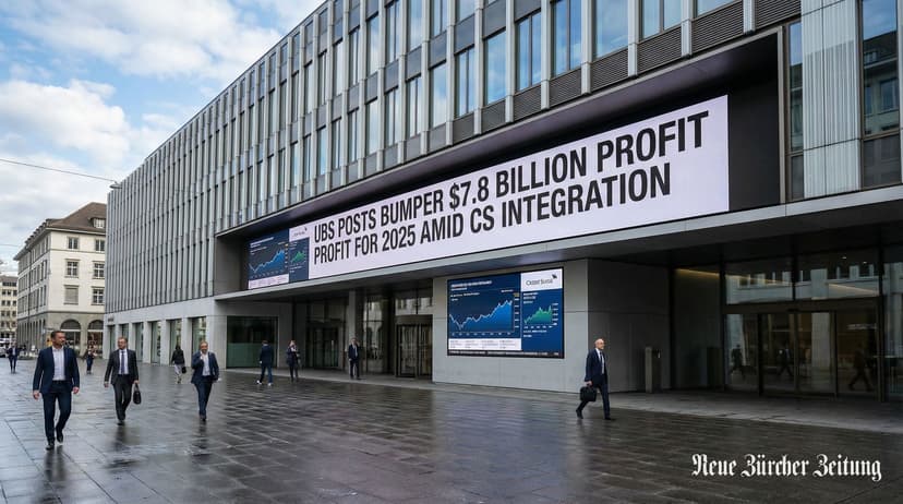UBS Posts Bumper $7.8 Billion Profit for 2025 Amid CS Integration