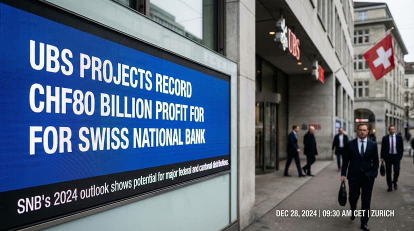 UBS Projects Record CHF80 Billion Profit for Swiss National Bank