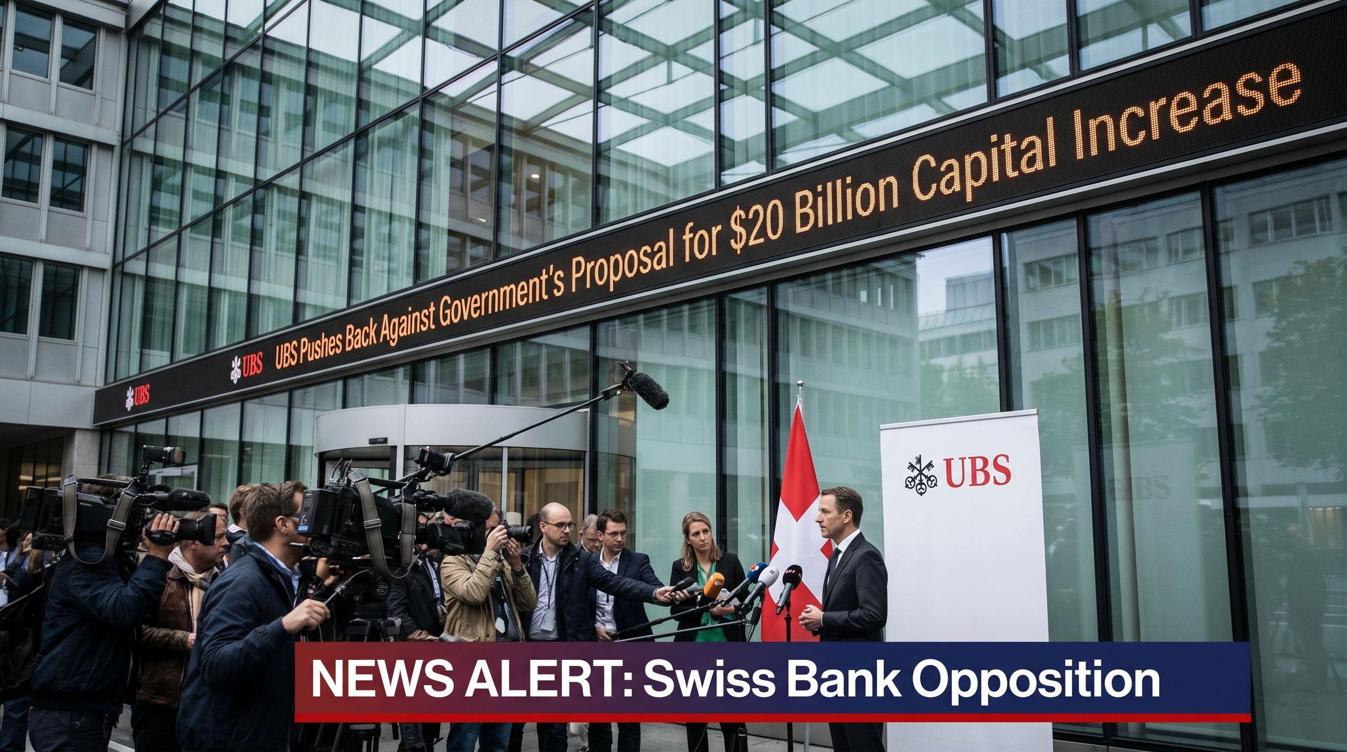 UBS Pushes Back Against Government's Proposal for $20 Billion Capital Increase