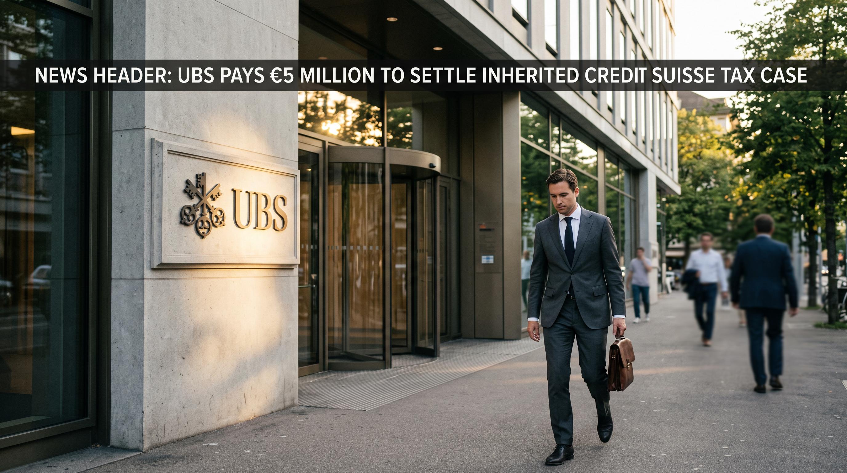 UBS pays €5 million to settle inherited Credit Suisse tax case
