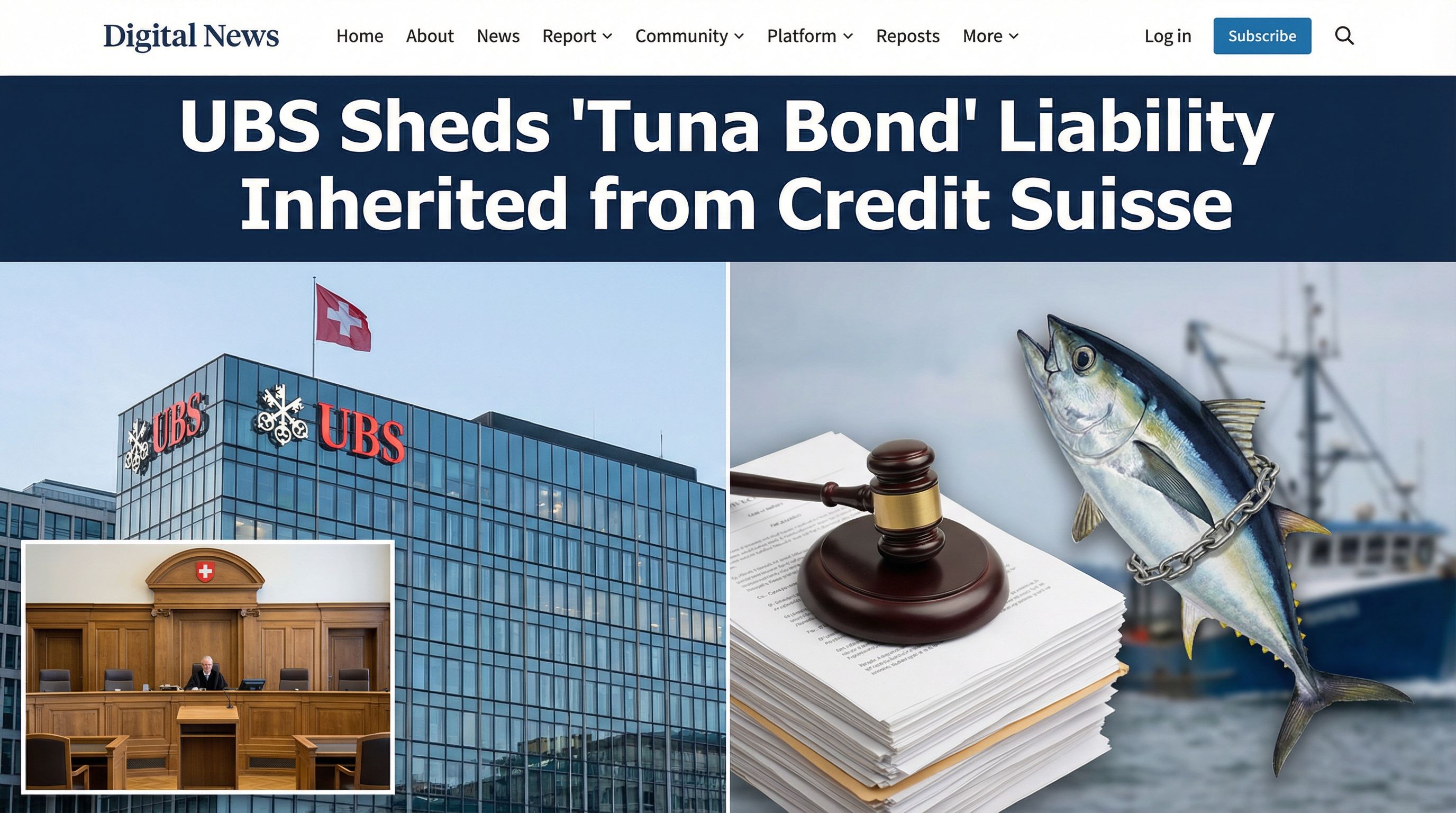 UBS Sheds 'Tuna Bond' Liability Inherited from Credit Suisse