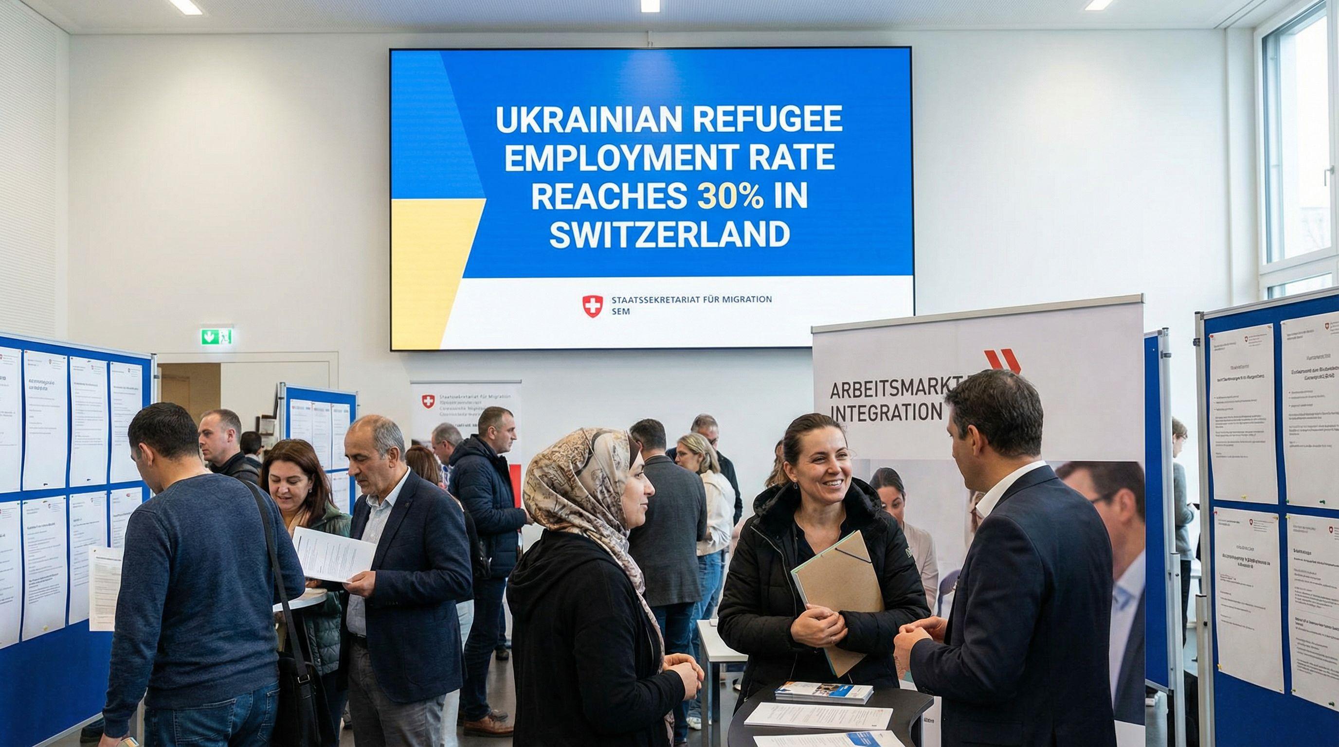Ukrainian Refugee Employment Rate Reaches 30% in Switzerland
