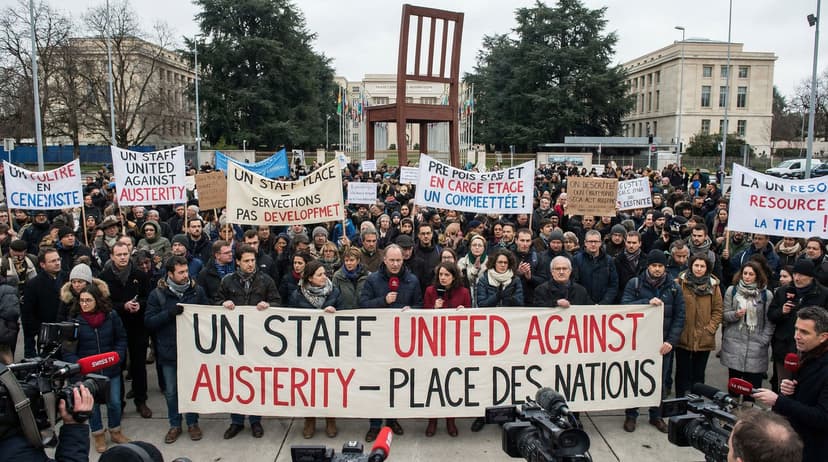UN Geneva Staff Stage Historic Protest Against Budget Cuts