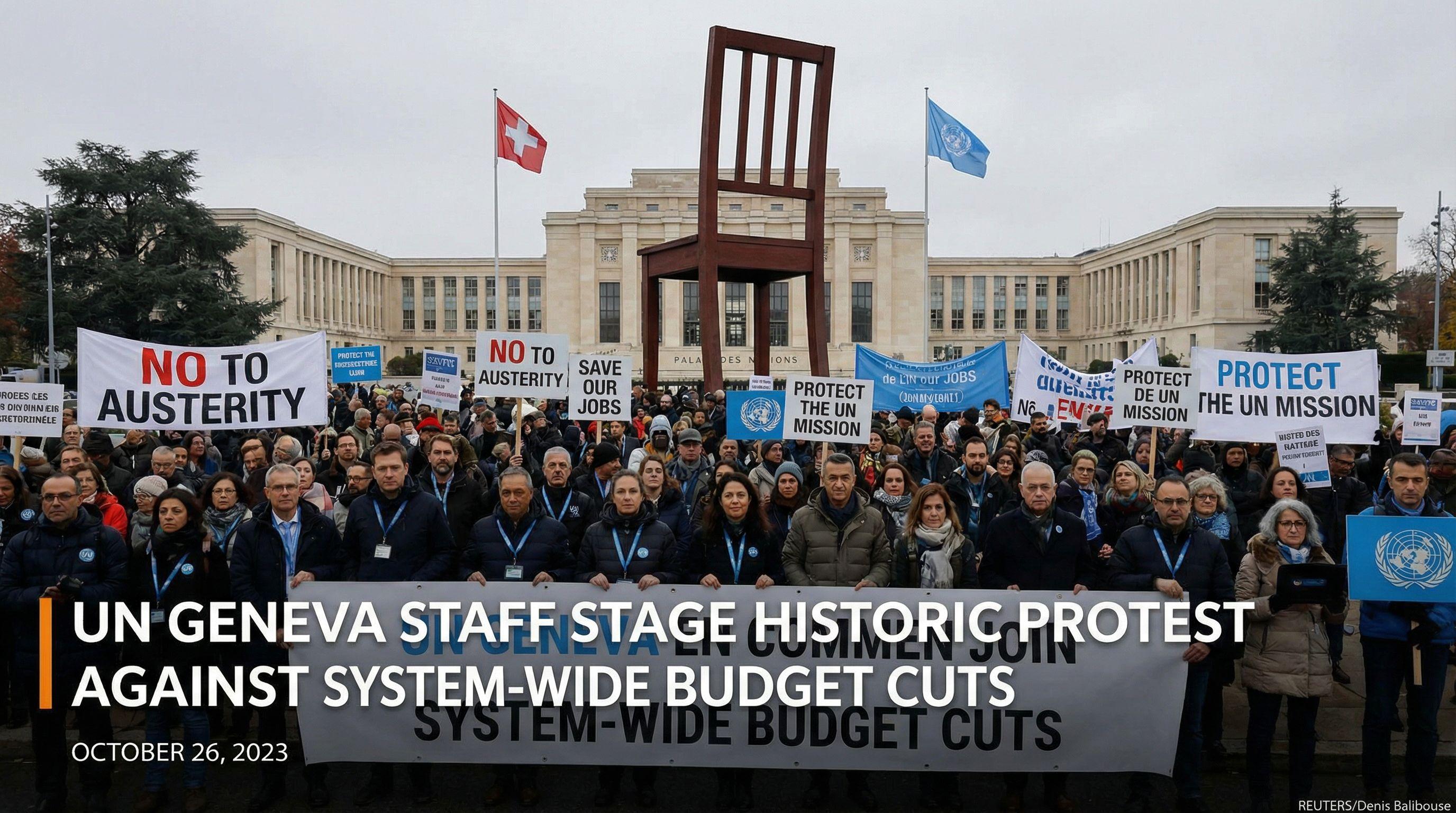 UN Geneva Staff Stage Historic Protest Against System-Wide Budget Cuts