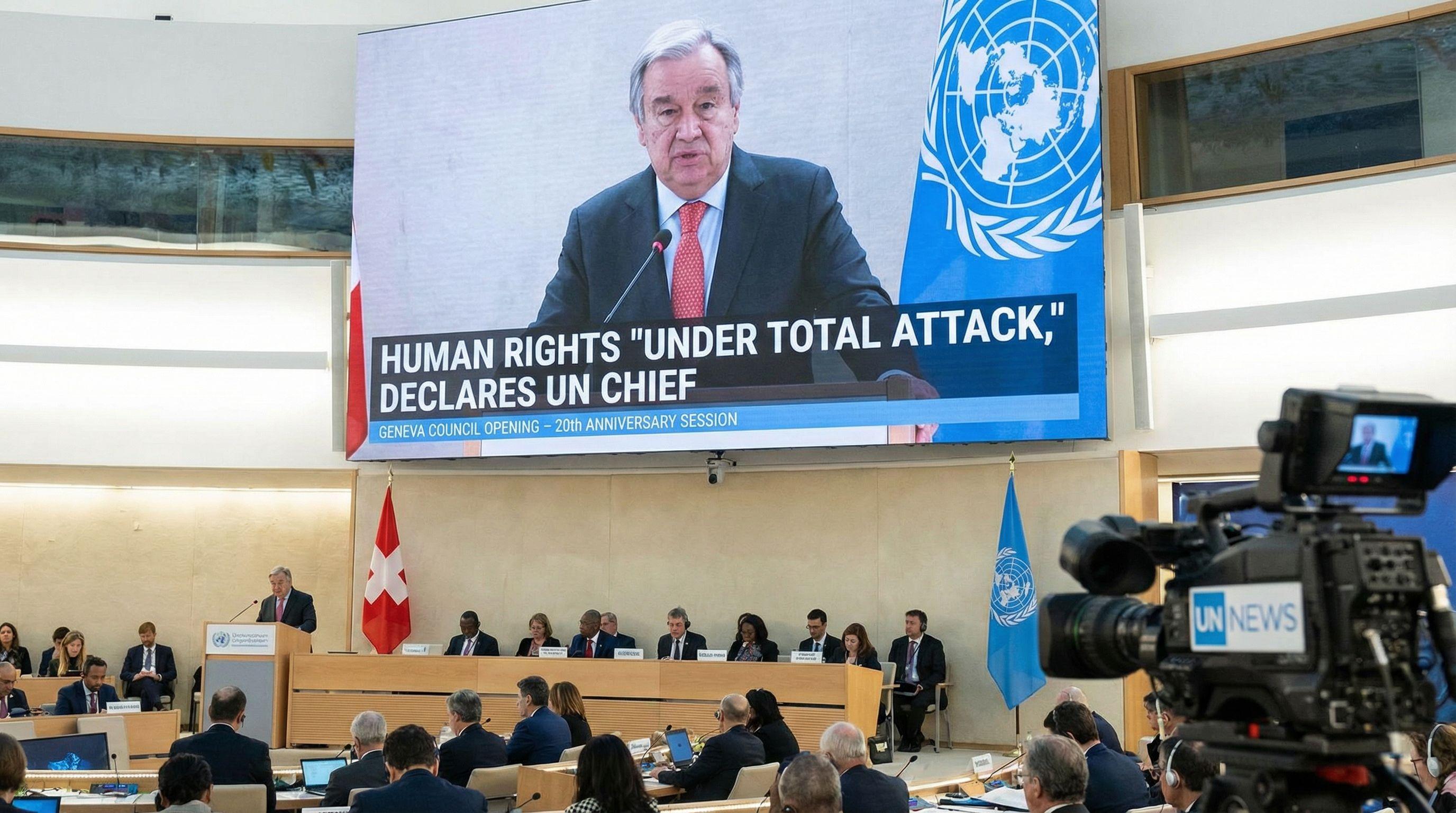 Human Rights 'Under Total Attack,' Declares UN Chief at Geneva Council Opening