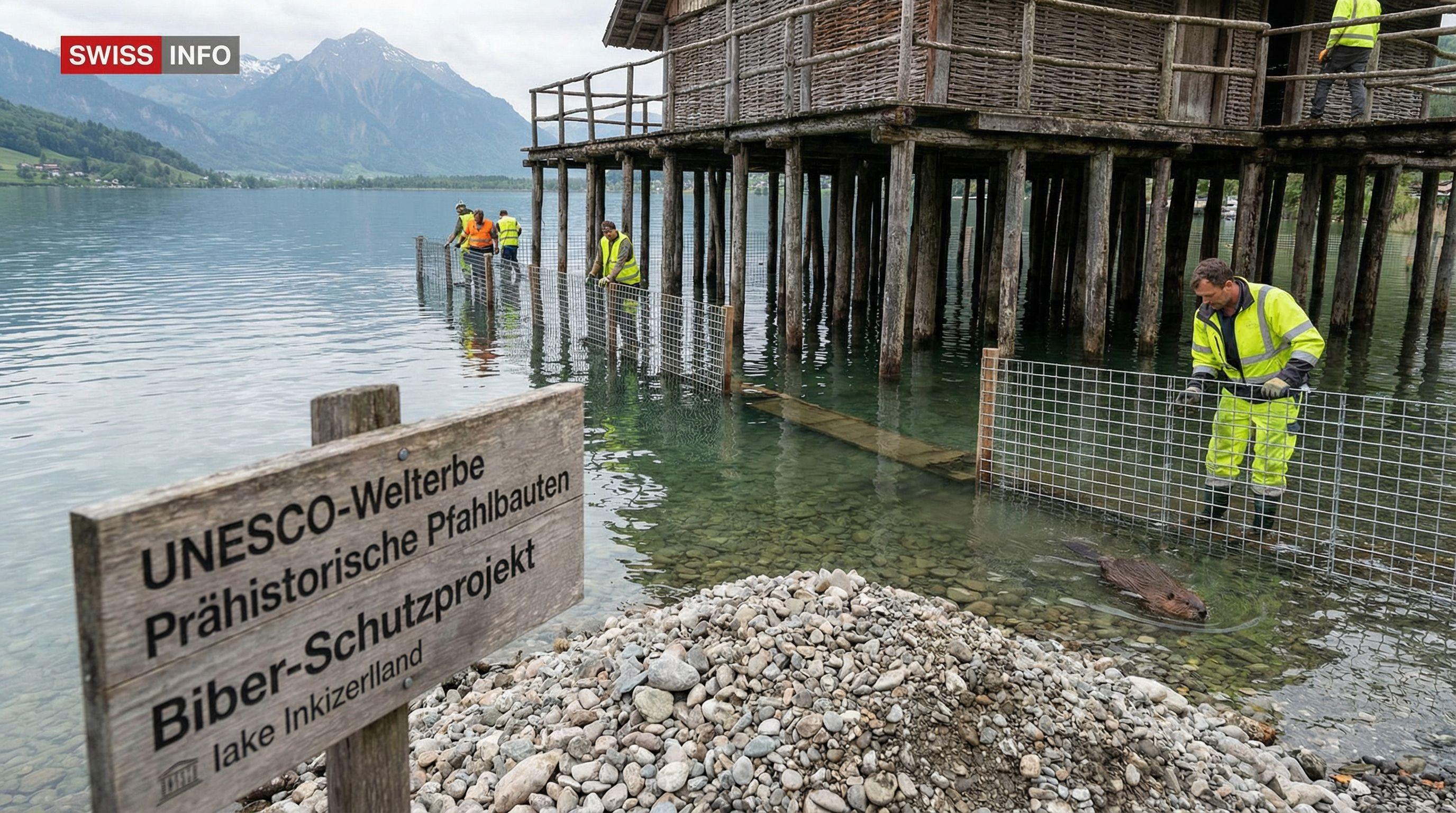 Swiss Authorities Install Protective Grids to Save UNESCO Pile Dwellings from Beaver Damage