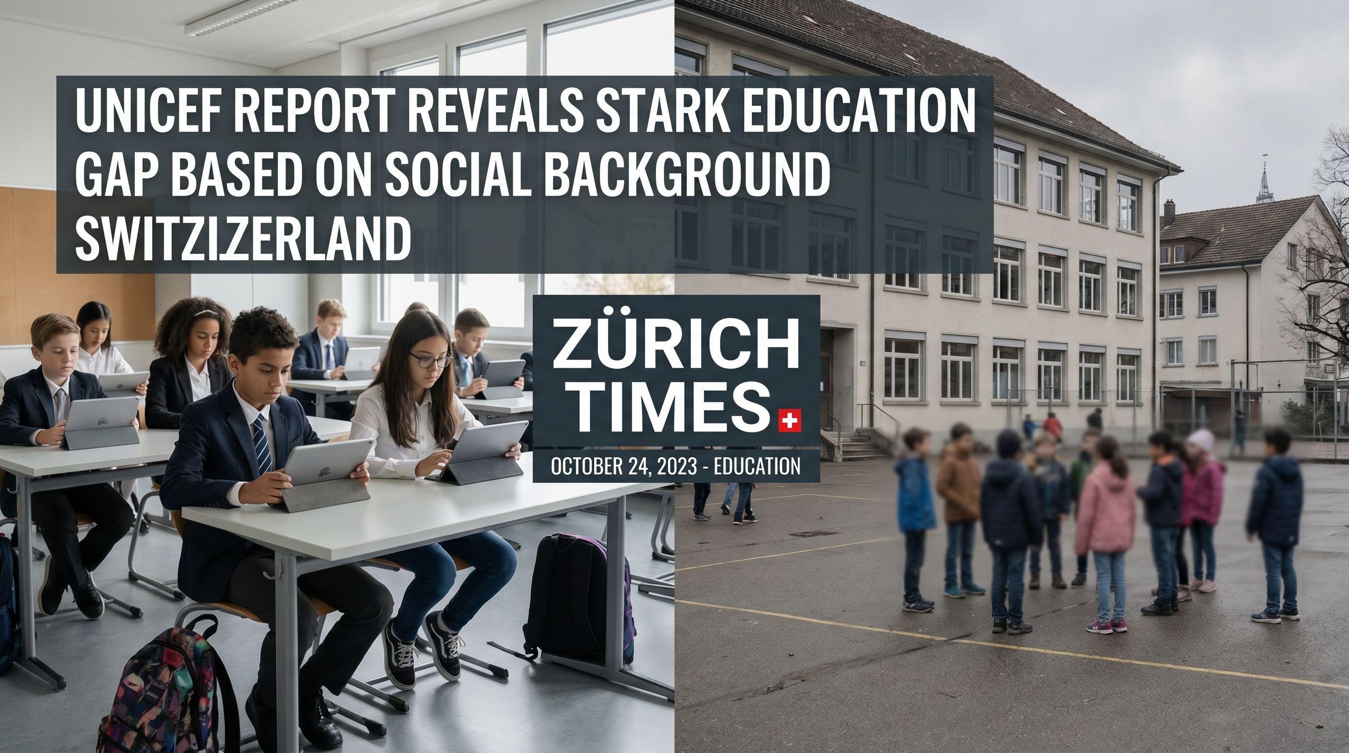 UNICEF Report Reveals Stark Education Gap Based on Social Background in Switzerland