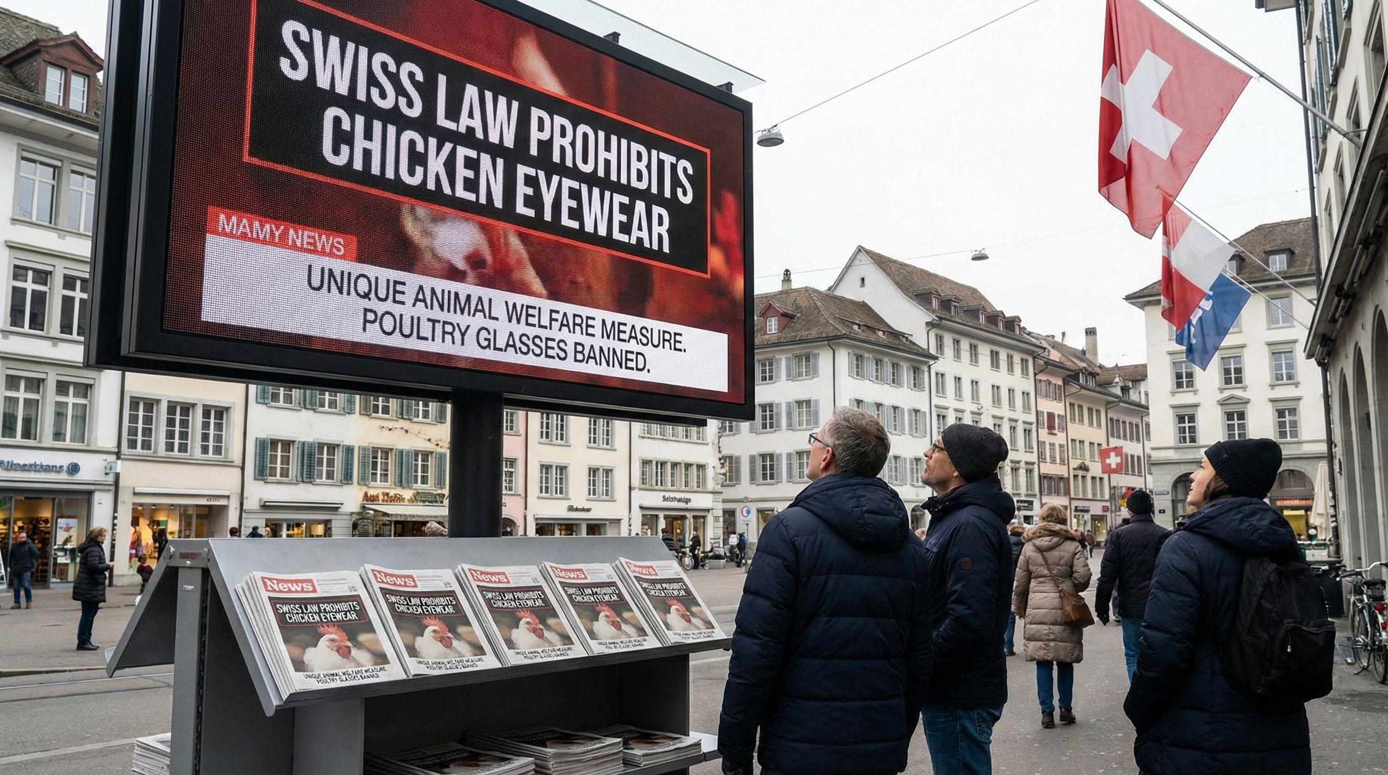 Unique Swiss Law Prohibits Chicken Eyewear