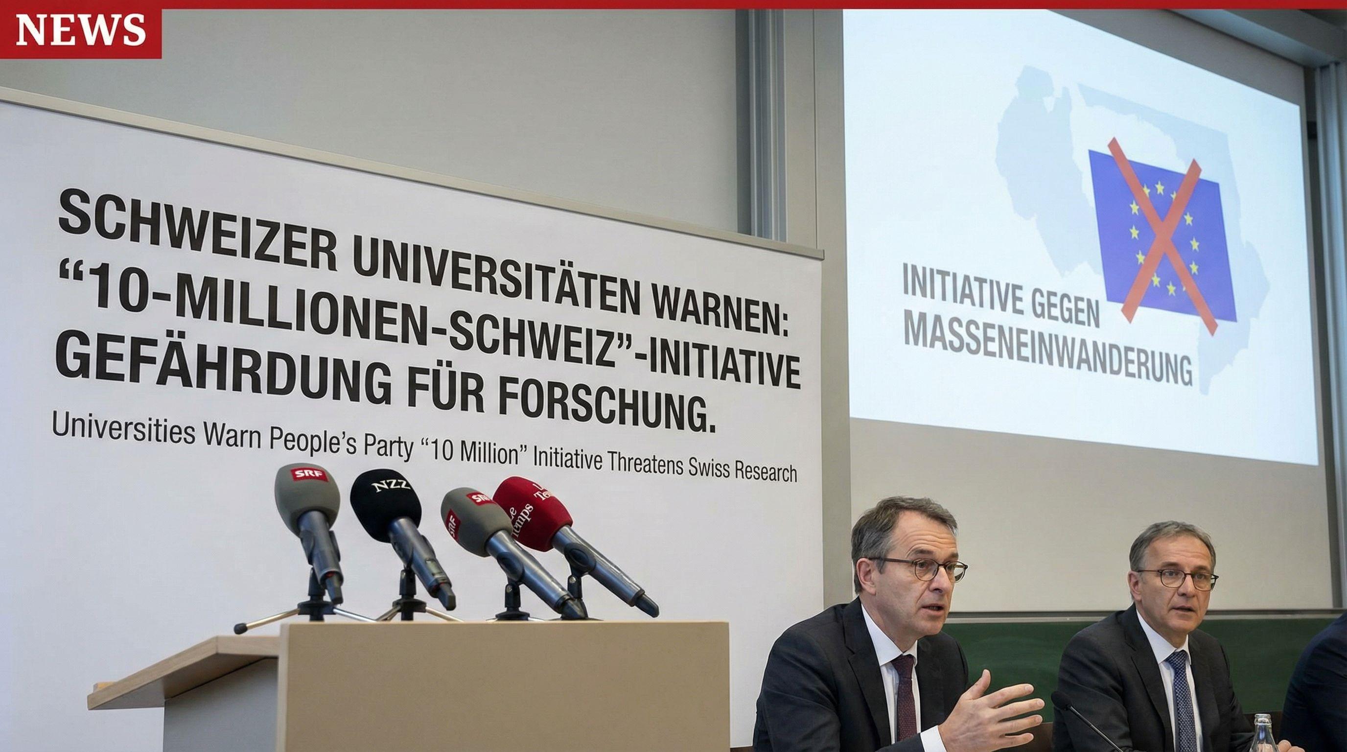 Universities Warn People's Party '10 Million' Initiative Threatens Swiss Research