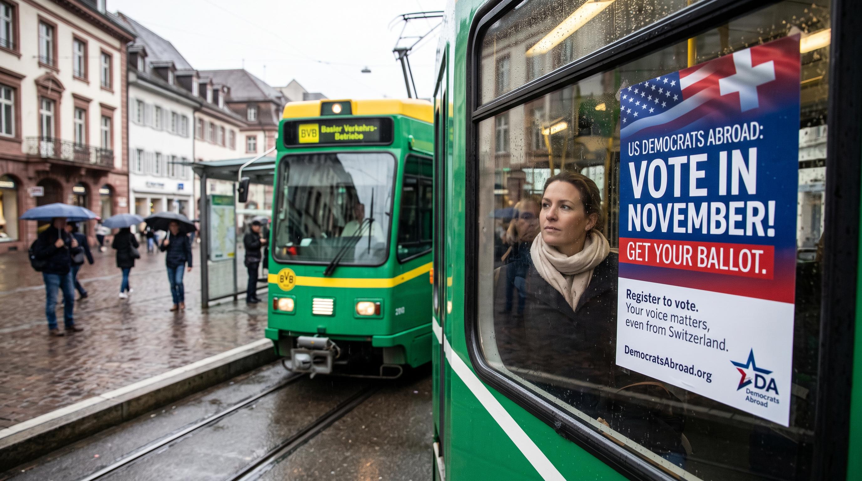US Democrats court expatriate voters on Swiss public transport