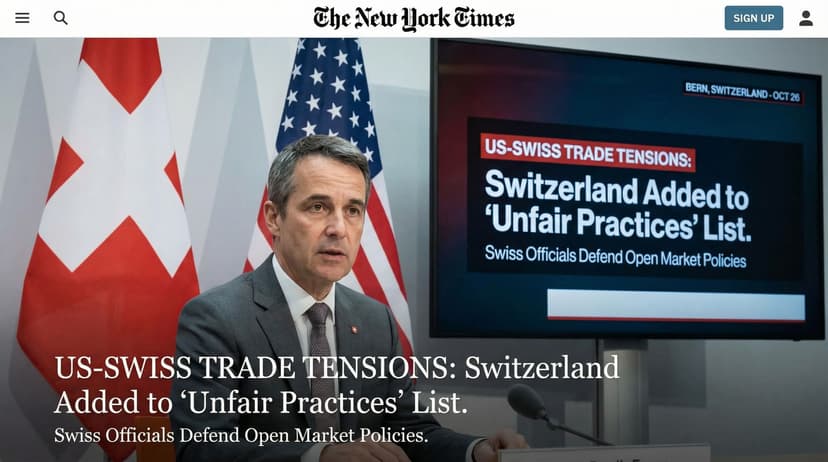 US-Swiss Trade Tensions Rise as Switzerland Blacklisted