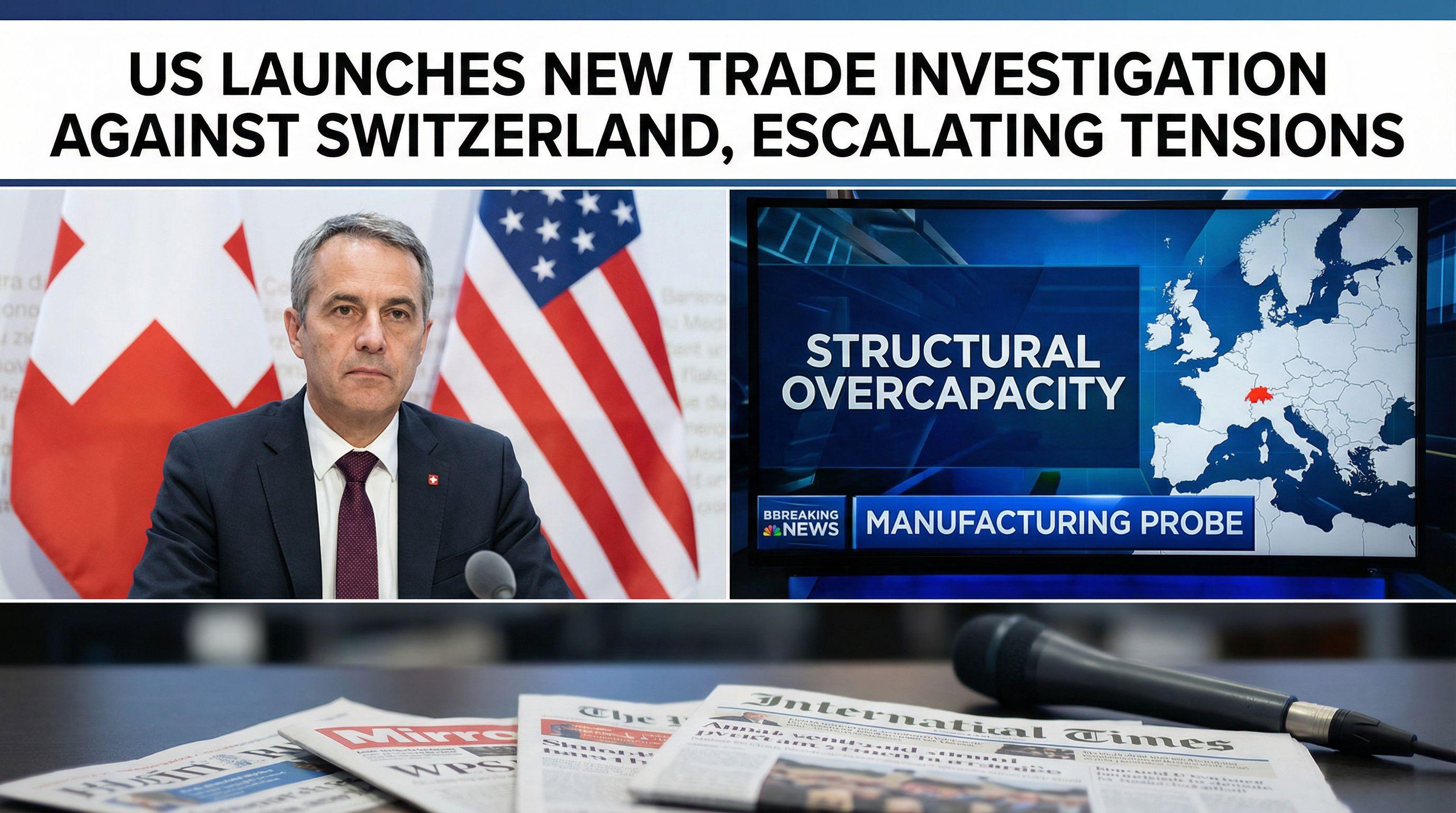 US Launches New Trade Investigation Against Switzerland, Escalating Tensions