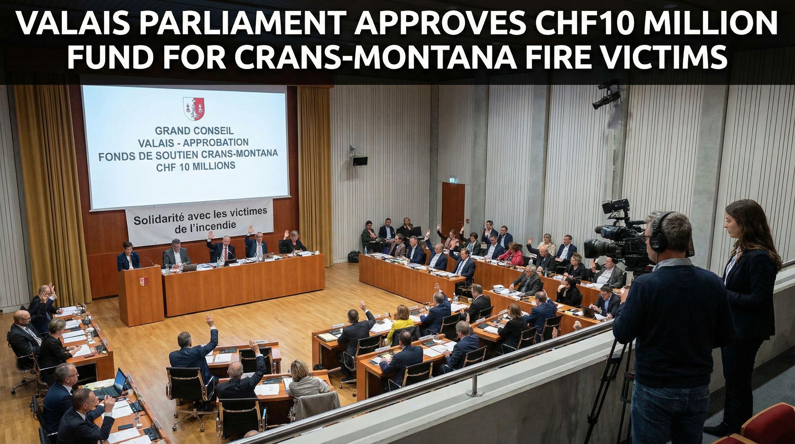 Valais Parliament Approves CHF10 Million Fund for Crans-Montana Fire Victims