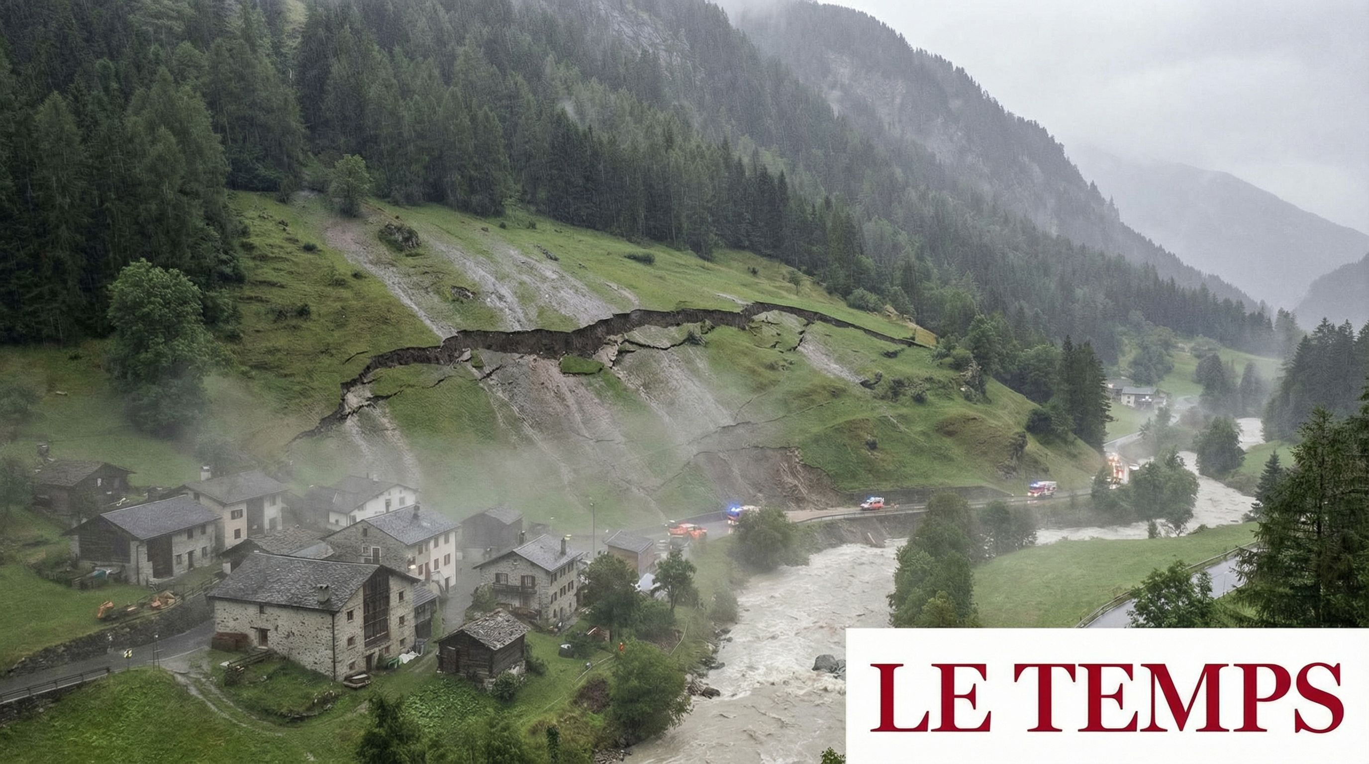 Growing Mountain Crack in Valais Raises Landslide and Flooding Fears