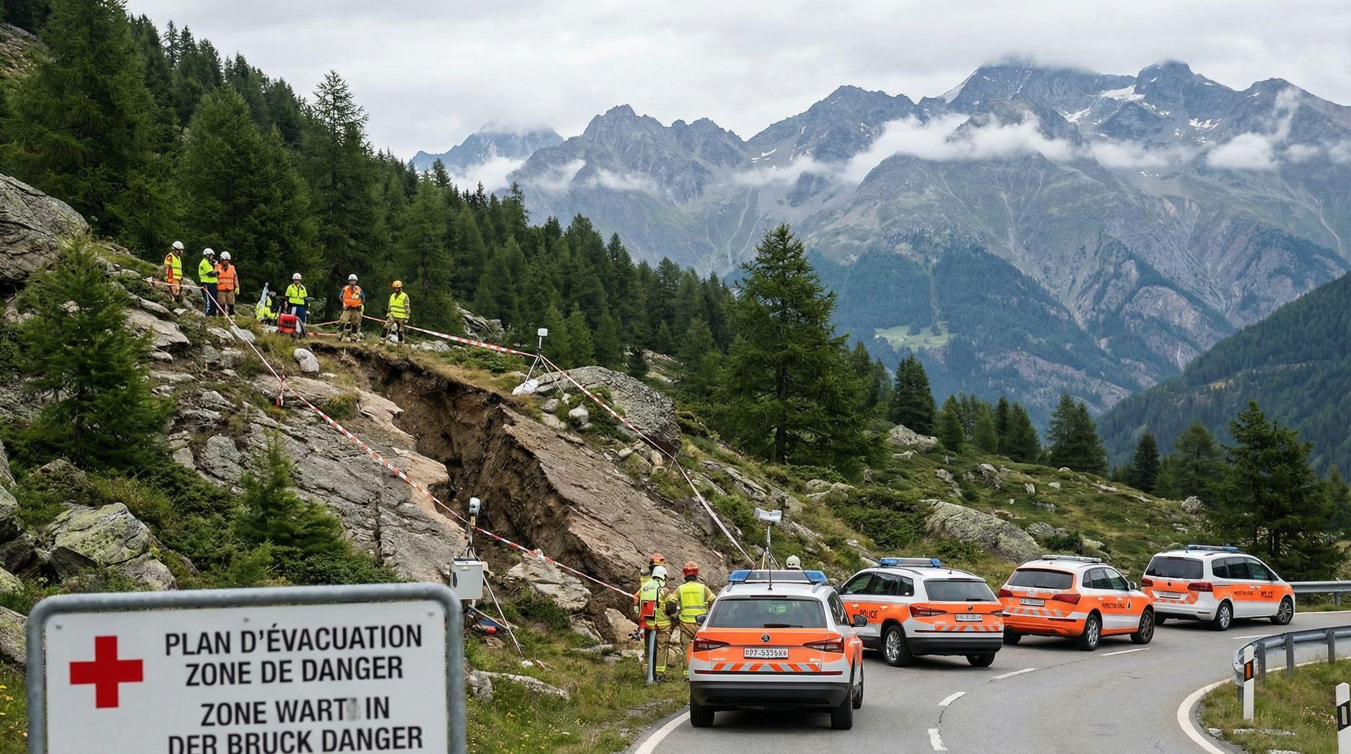 Evacuation Plans Prepared as Valais Mountain Fault Widens to 250 Metres