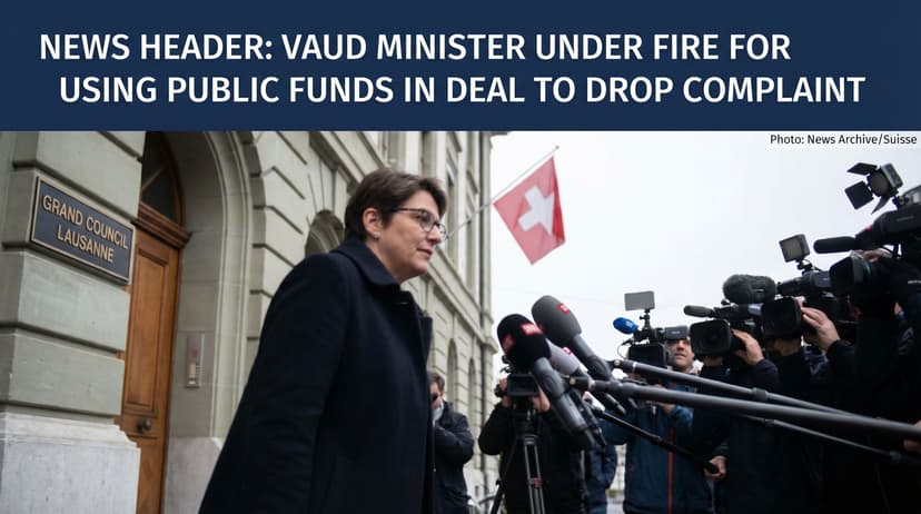 Vaud Minister Under Fire for Using Public Funds in Deal to Drop Complaint