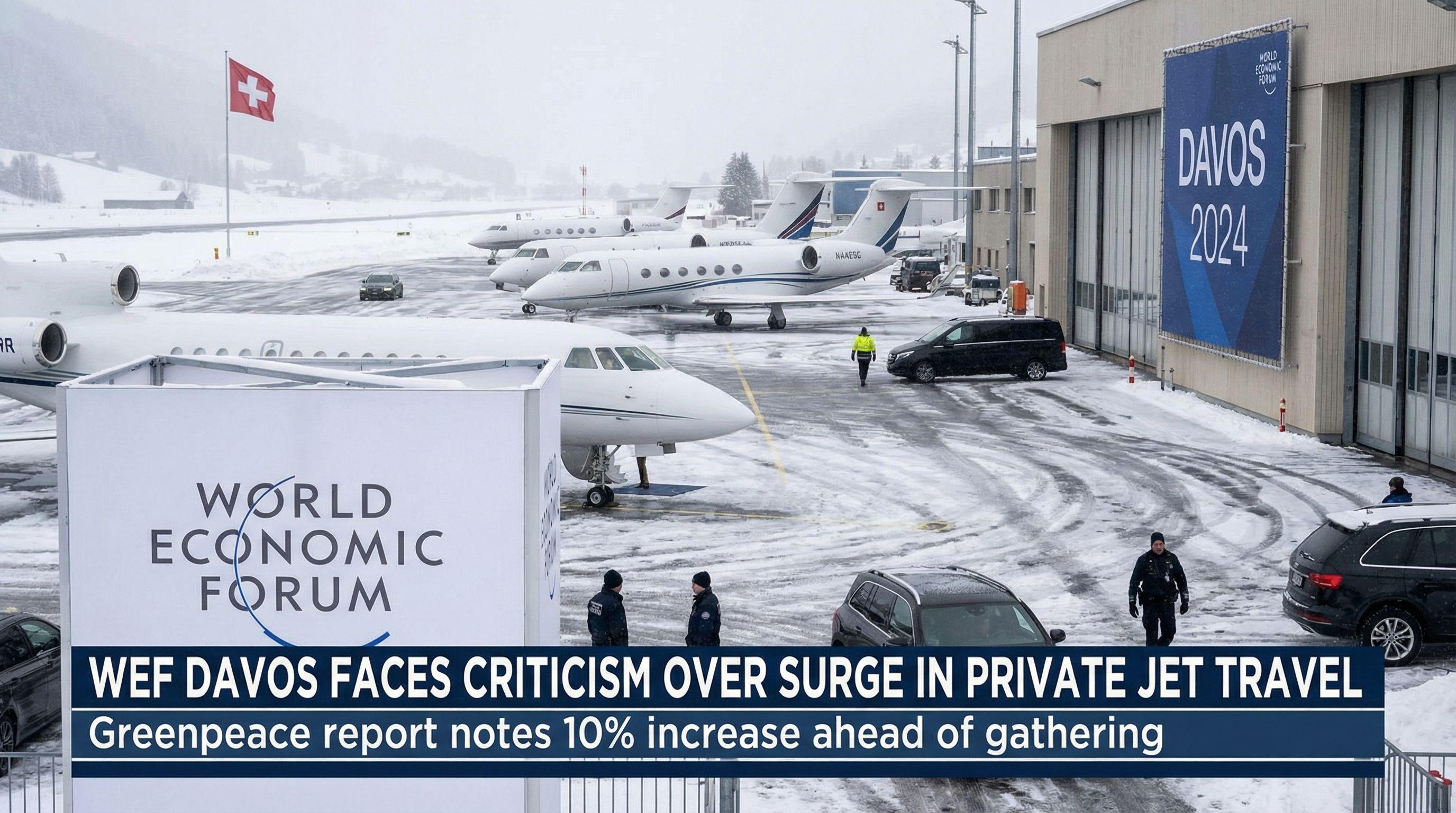 WEF Davos Faces Criticism Over Surge in Private Jet Travel