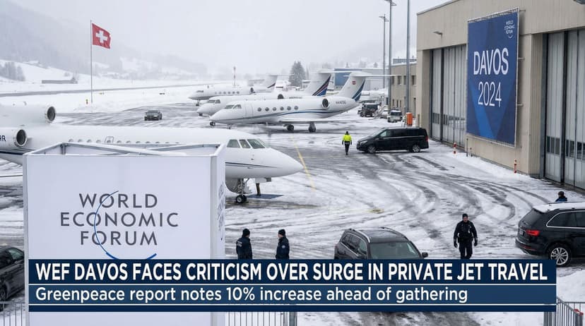 WEF Davos Faces Criticism Over Surge in Private Jet Travel