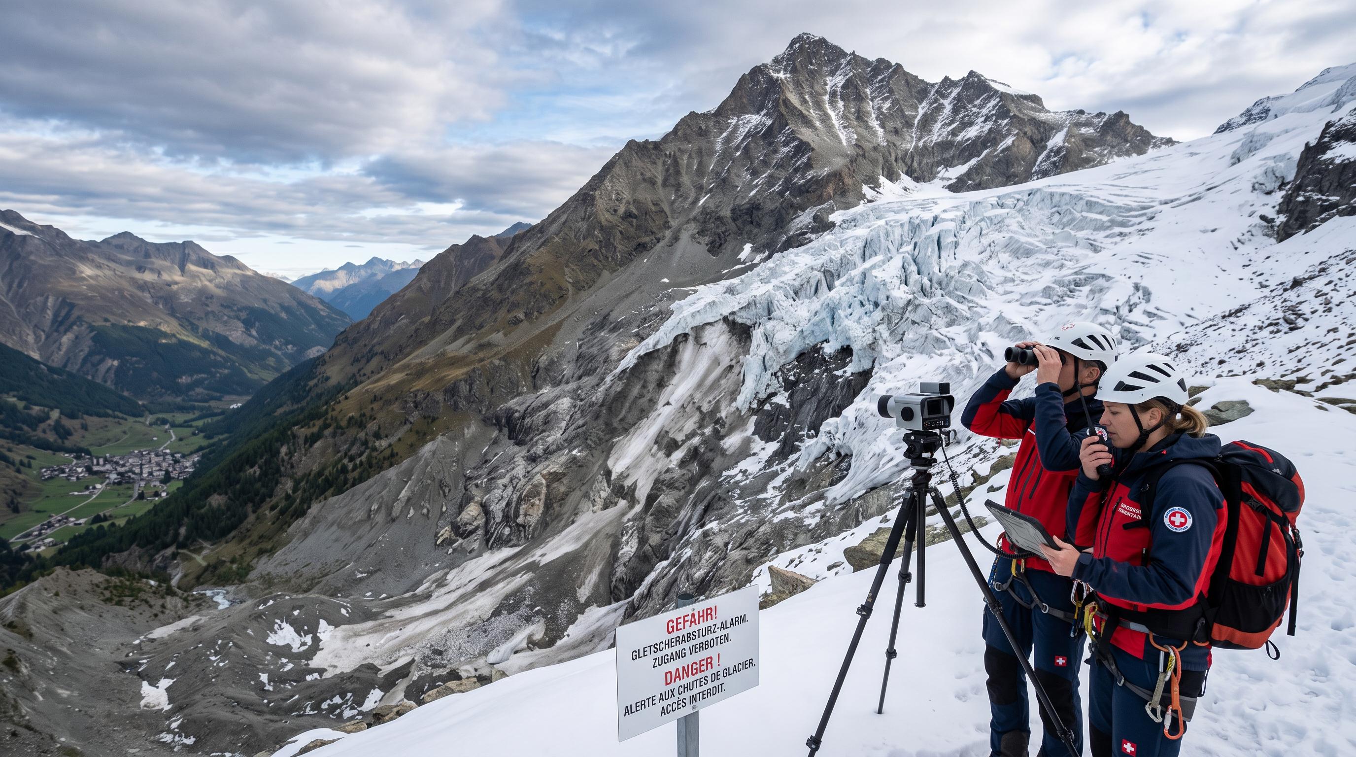 Alert level raised after repeated glacier collapses near Randa
