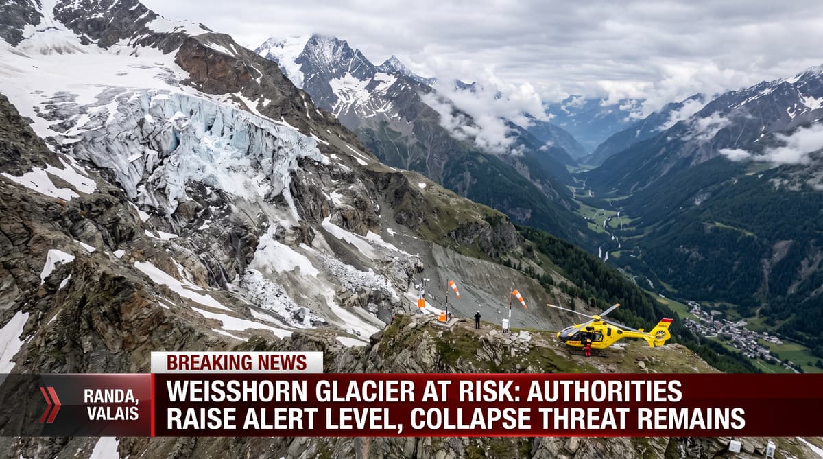 Weisshorn glacier remains at risk of further collapse